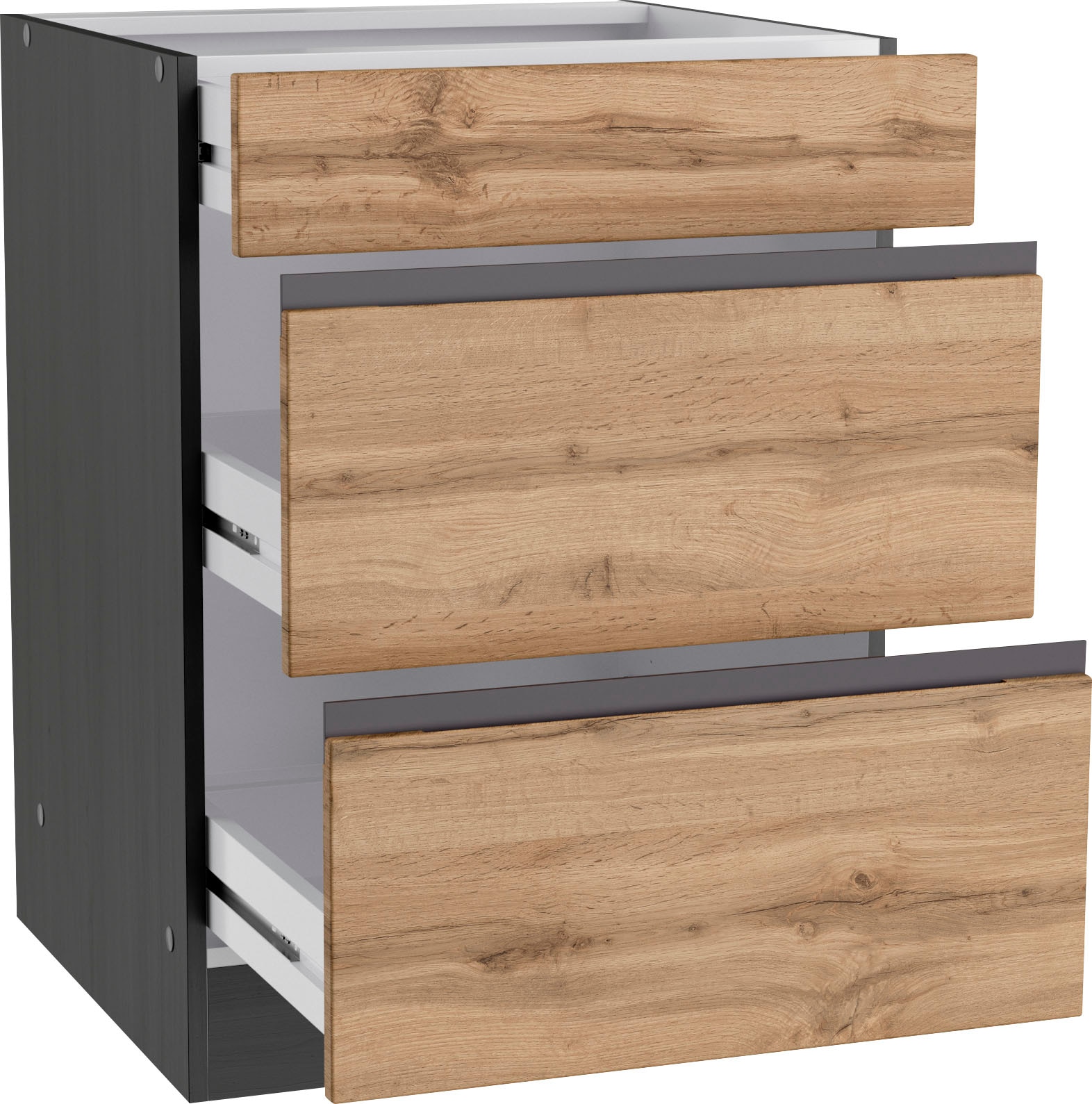 KOCHSTATION Unterschrank »KS-Riesa« Breite 60 cm, MDF-Fronten
