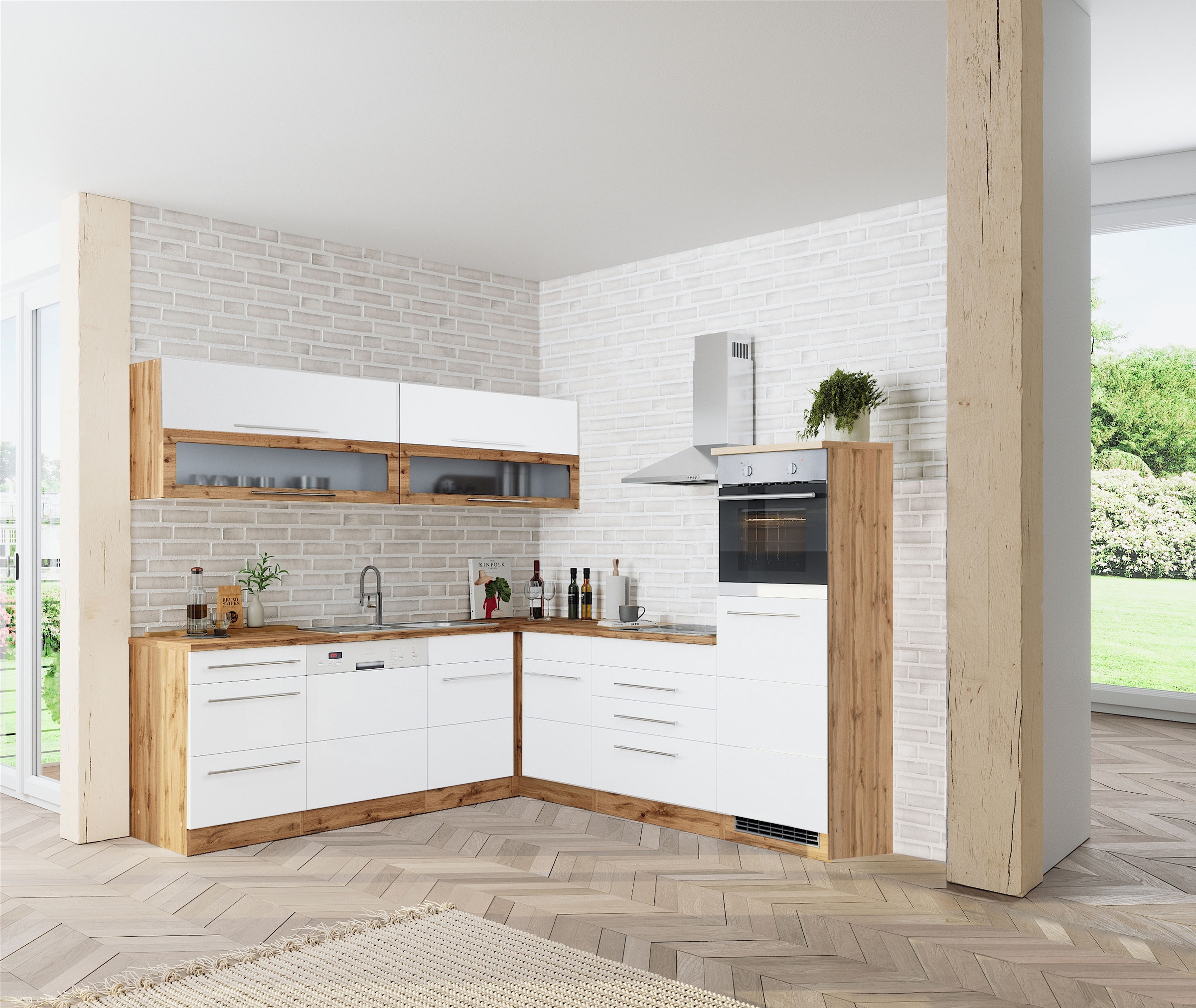 HELD MÖBEL Winkelküche »Wien«, Stellbreite 220 x 250 cm, wahlweise mit E-Ge günstig online kaufen