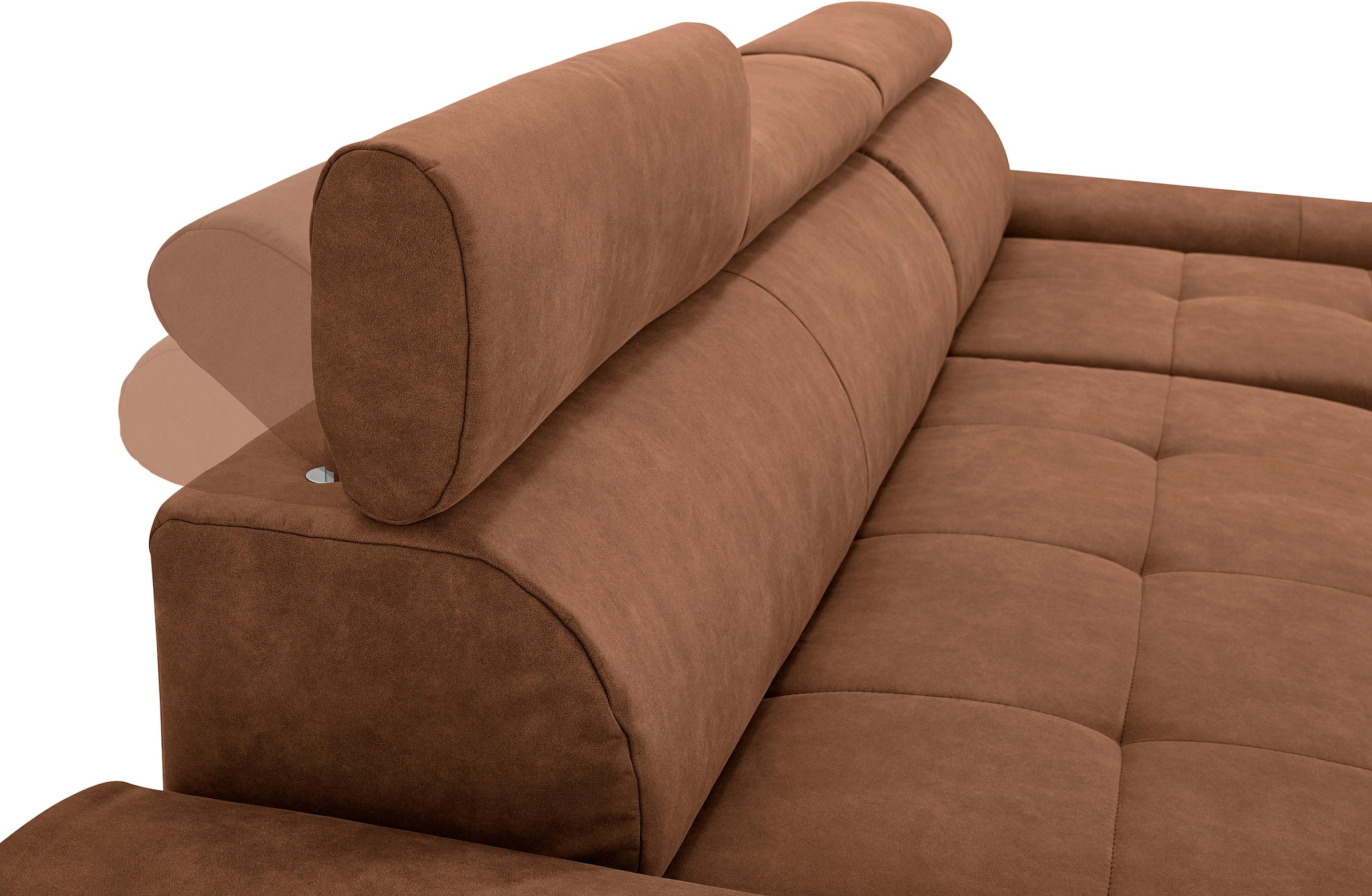 sit&more Ecksofa »Riva L-Form«, inklusive Kopteilverstellung, wahlweise mit Bettfunktion