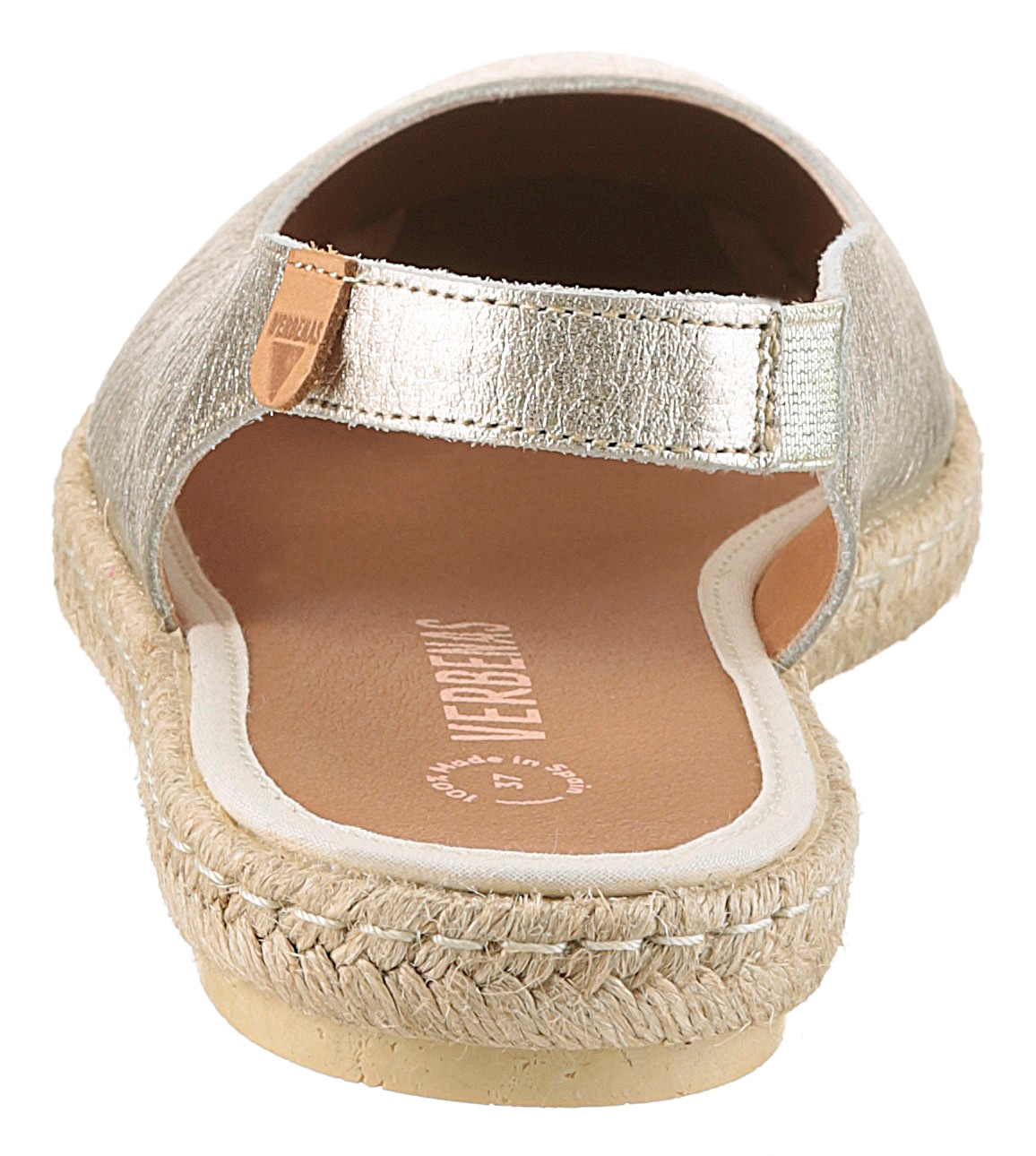 VERBENAS Slingsandale »Kiara Nucleo Metal«, Sommerschuh, Sling, Urlaubschuh, Slipper mit Juterahmen