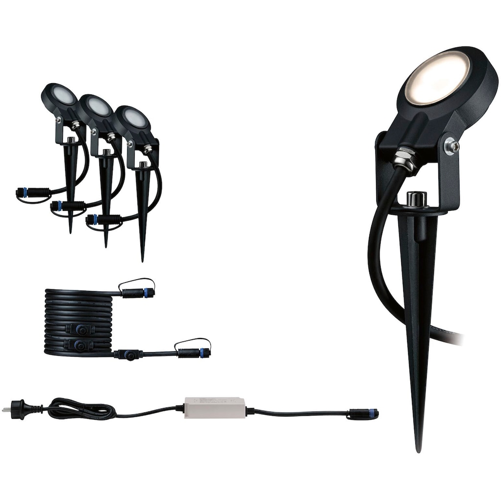 Paulmann LED Gartenstrahler »Plug & Shine«, 3 flammig-flammig