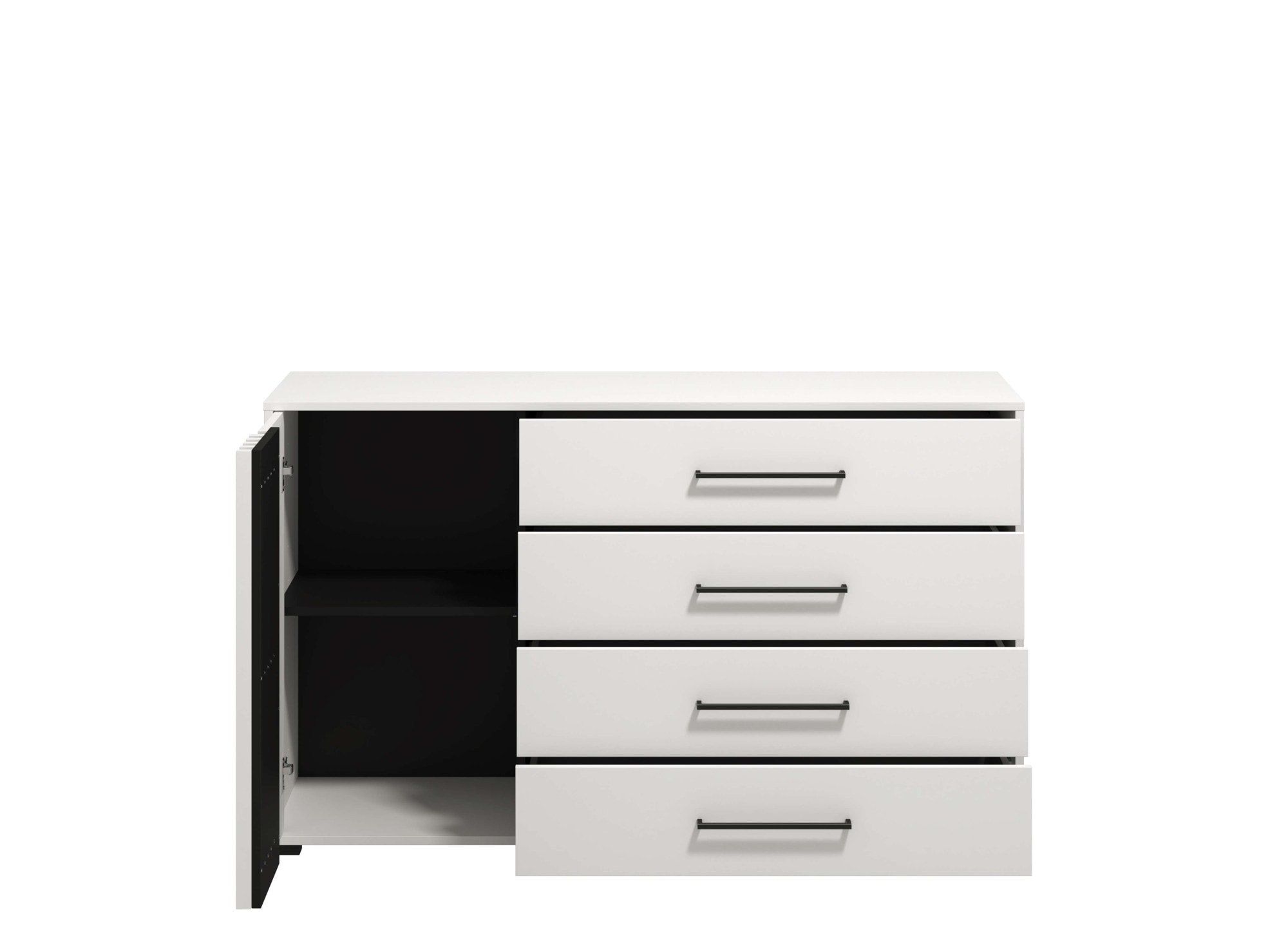 INOSIGN Kommode »Ascalon Sideboard, Breite 138 oder 93 cm, mit ABS Schutzkanten«, 3D Optik durch Lamellen/ Paneele, FSC-zertifizierter Holzwerkstoff