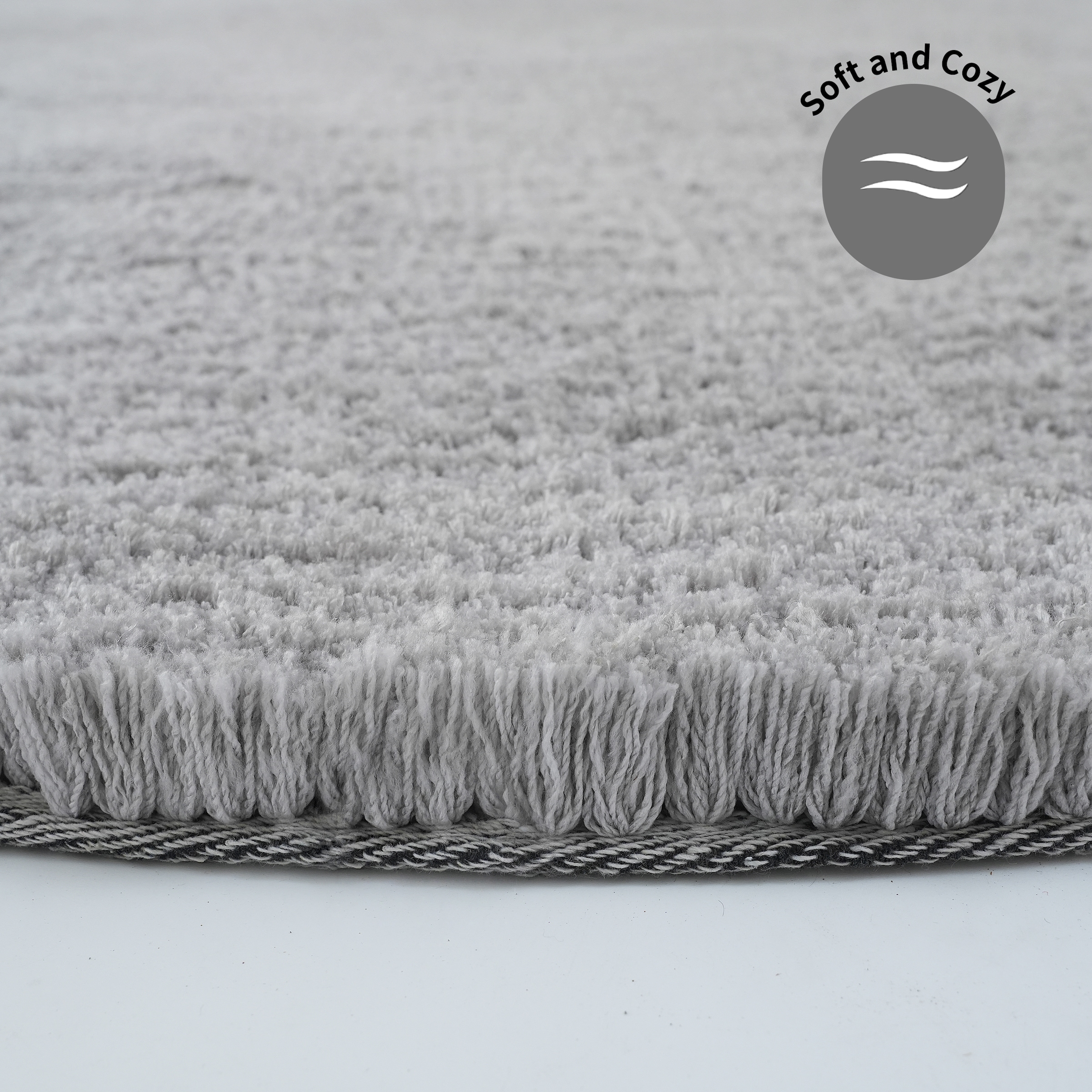 my home Hochflor-Teppich »Microfaser Teppich Magong, besonders weich, sehr feiner Flor«, rund, 25 mm Höhe, unifarben, weiche Teppiche, Wohnzimmer, Schlafzimmer, Kinderzimmer