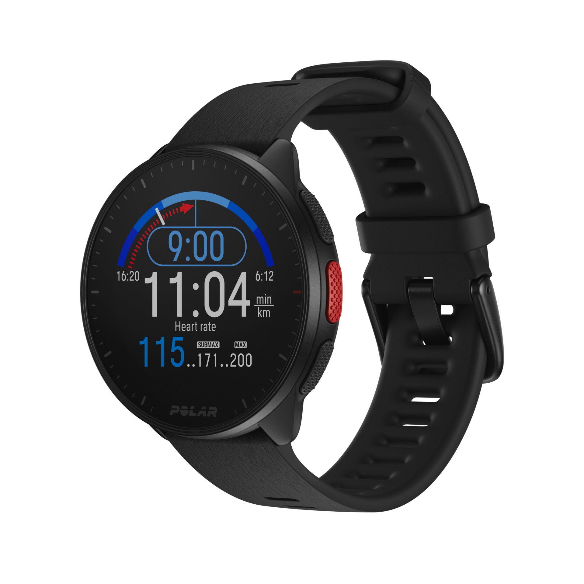 POLAR Smartwatch »PACER« (3 cm / 1, 2 ′′) Proprietär Night Black