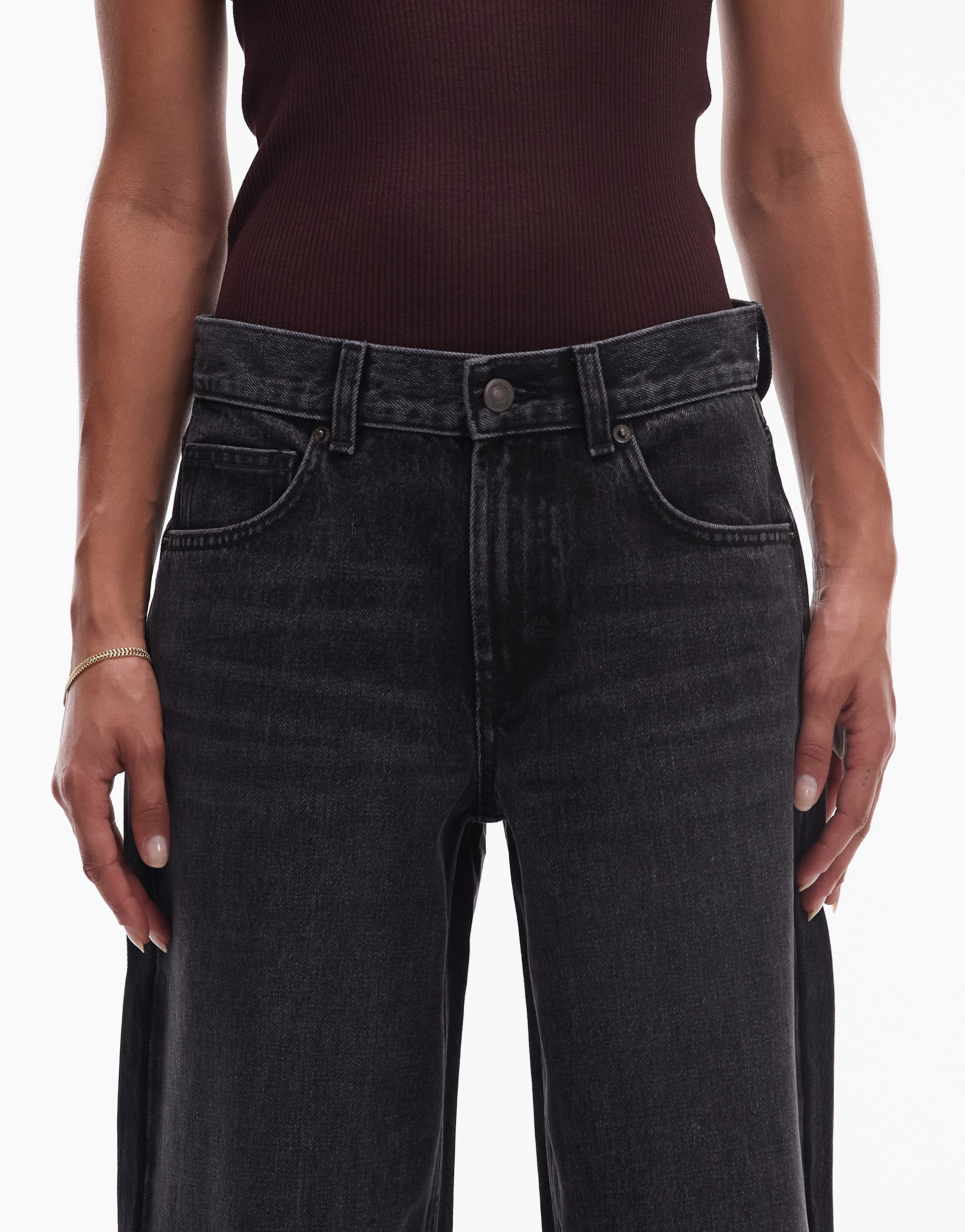TOPSHOP Weite Jeans »TSCINCH LR WIDE DNM JEANS BLW NOOS« Baumwolle, relaxed fit