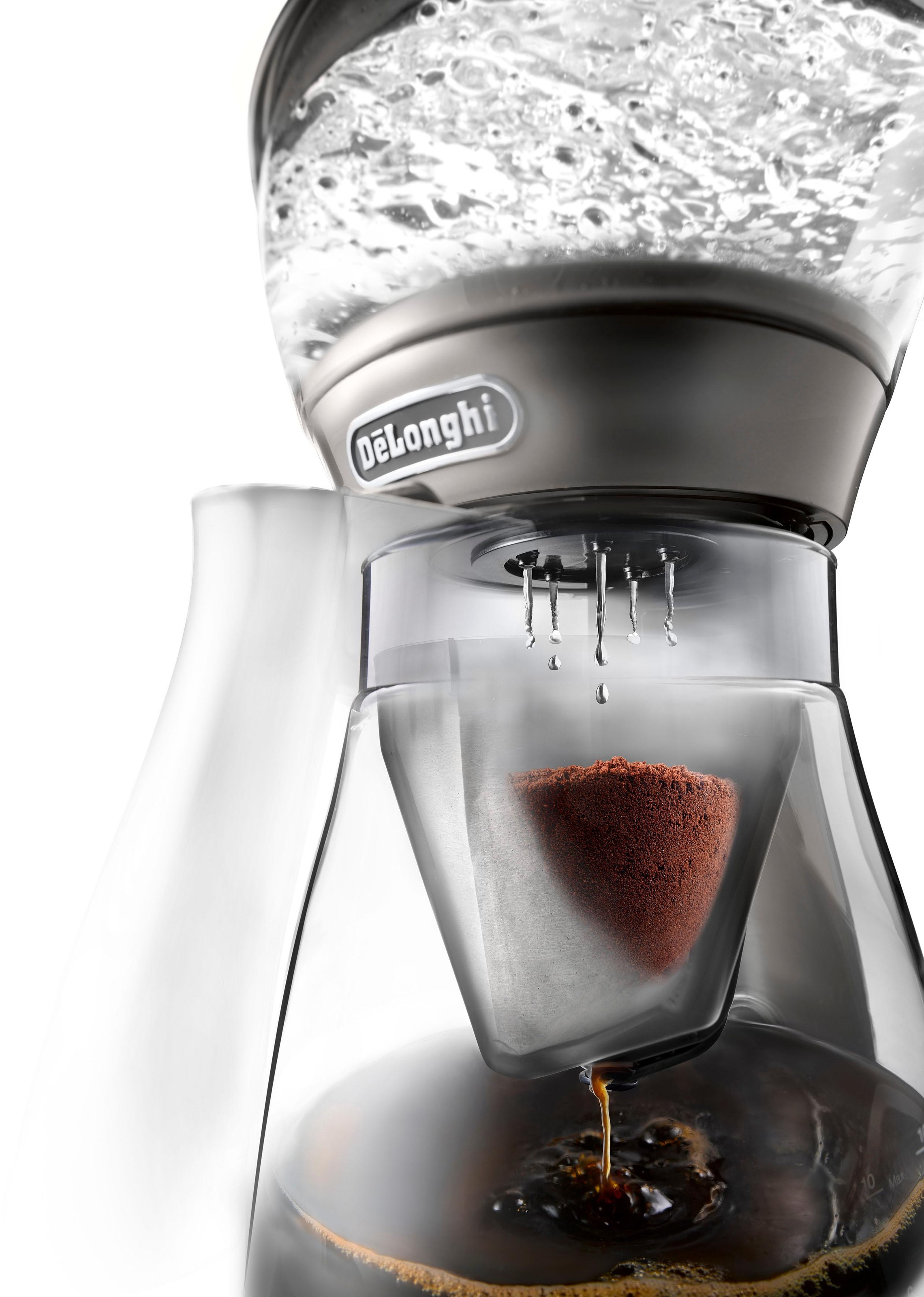 De'Longhi Filterkaffeemaschine »Clessidra ICM 17210«, 1,25 l Kaffeekanne, Papierfilter, nach zertifiziertem ECBE Standard