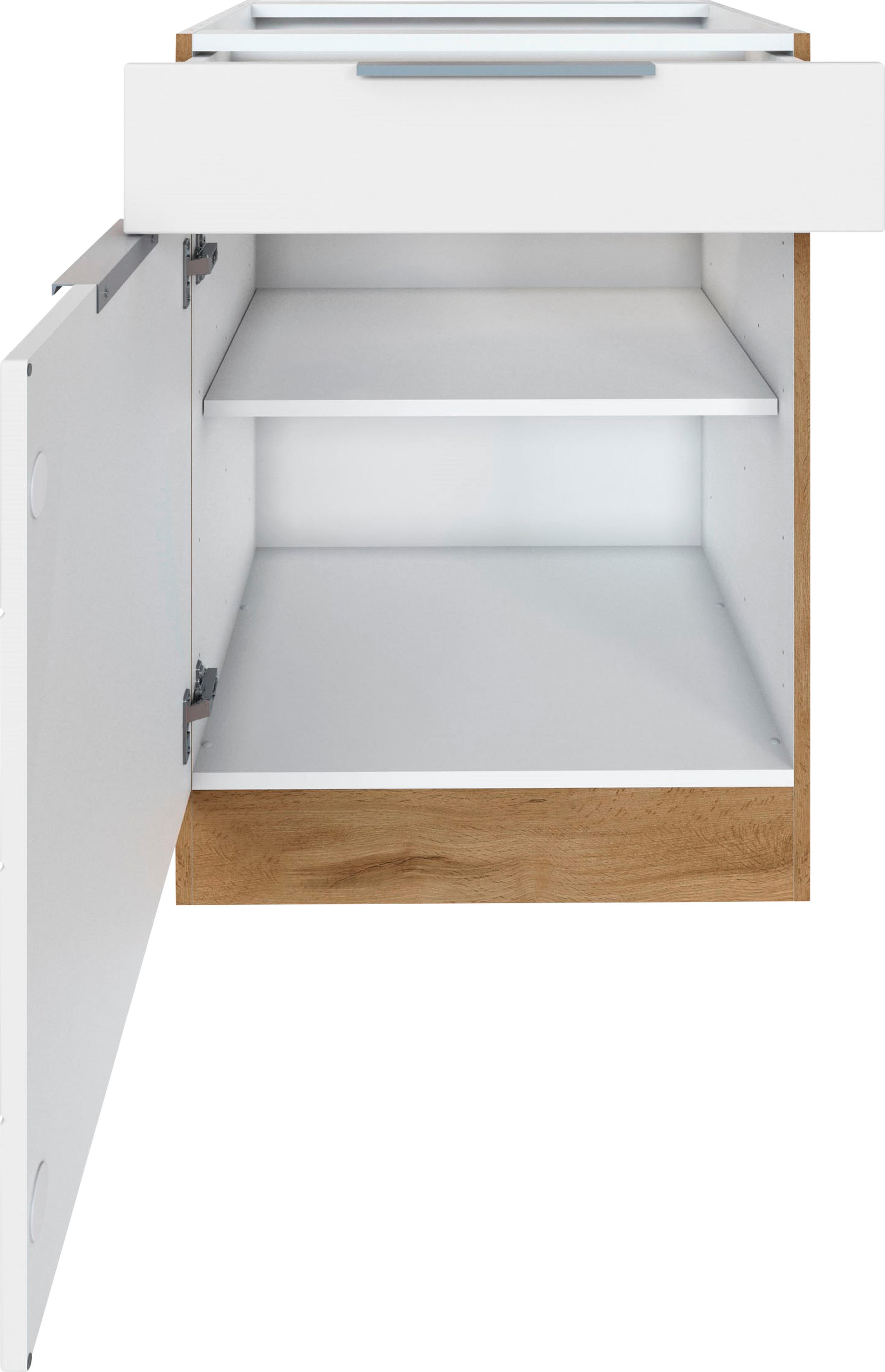 KOCHSTATION Unterschrank »KS-Luhe«, 60 cm breit, hochwertige MDF-Fronten mit waagerechter Lisene