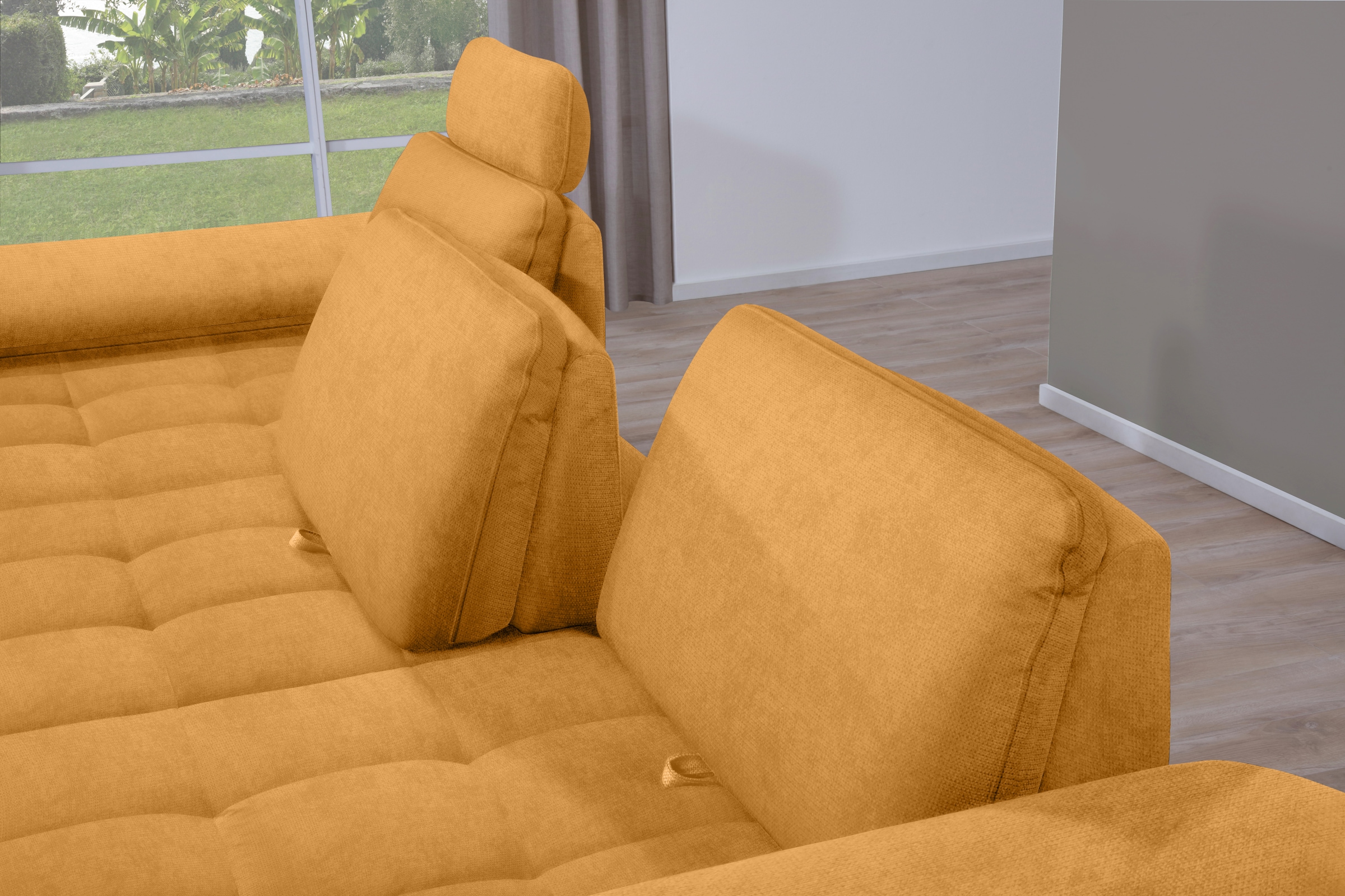 alina Ecksofa »Royce«, inklusive Sitztiefenverstellung, 296 cm breit