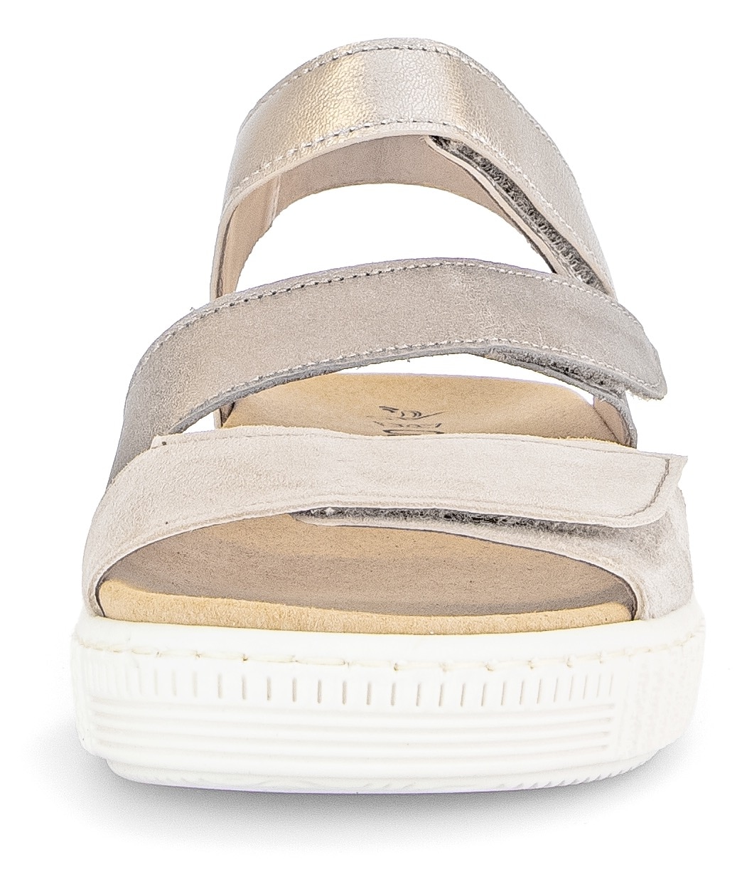 Gabor Keilsandalette  , Sommerschuh, Riemchensandale mit regulierbaren Klettriemchen