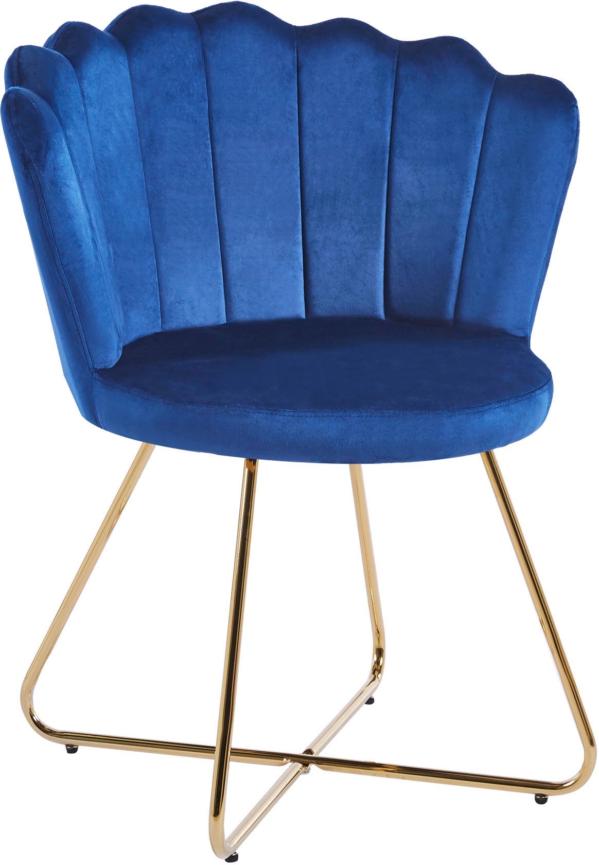 SalesFever Polsterstuhl, (Set), 2 St., Samt, Muschel-Design