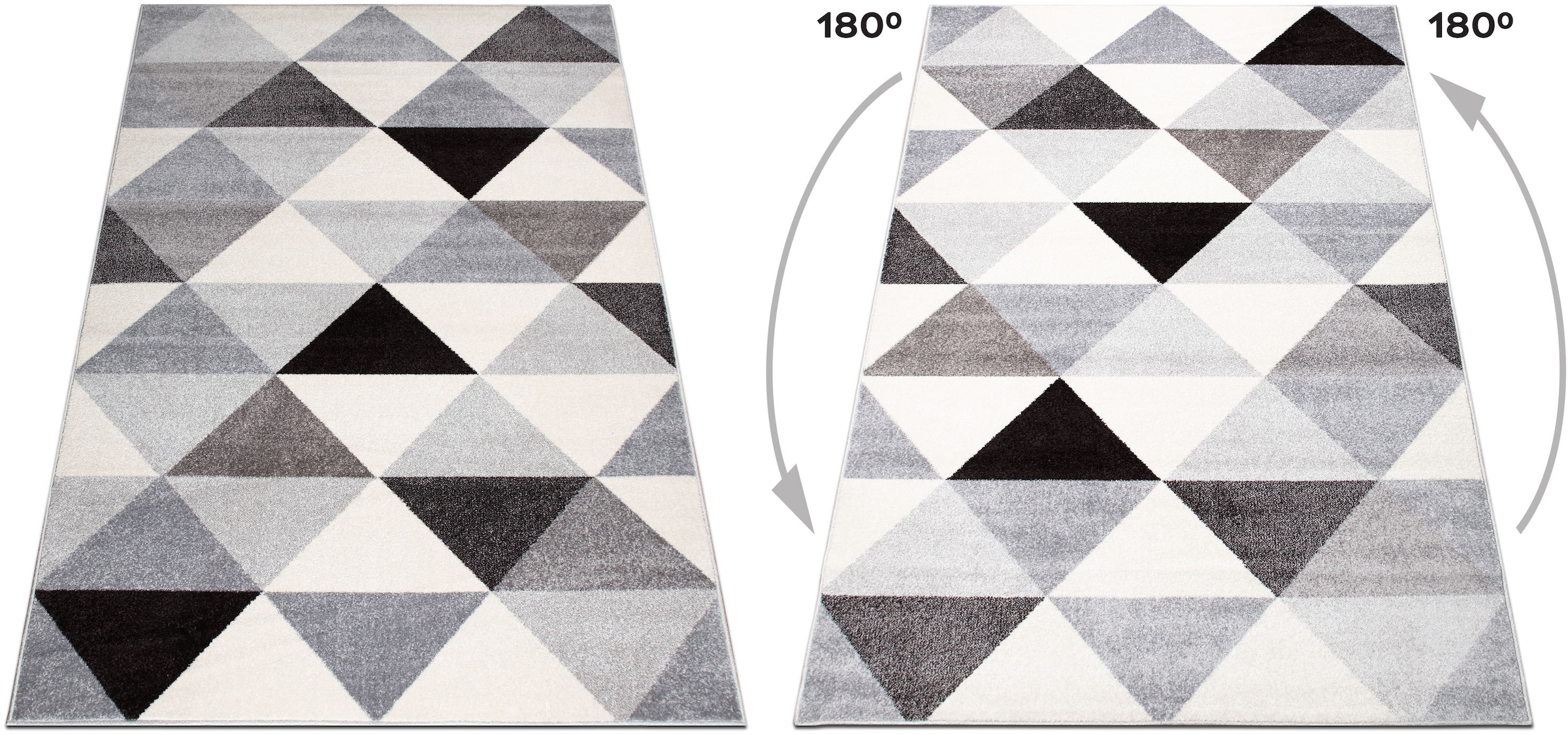 my home Teppich »Berlad Geo«, rechteckig, 9 mm Höhe, mit besonders weichem Flor, Kurzflor, modernes geometrisches Design