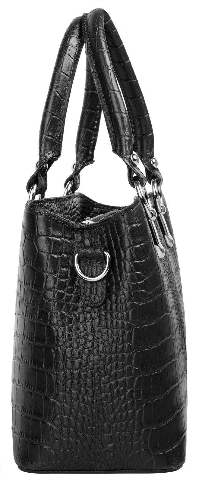 Cluty Umhängetasche, echt Leder, Made in Italy
