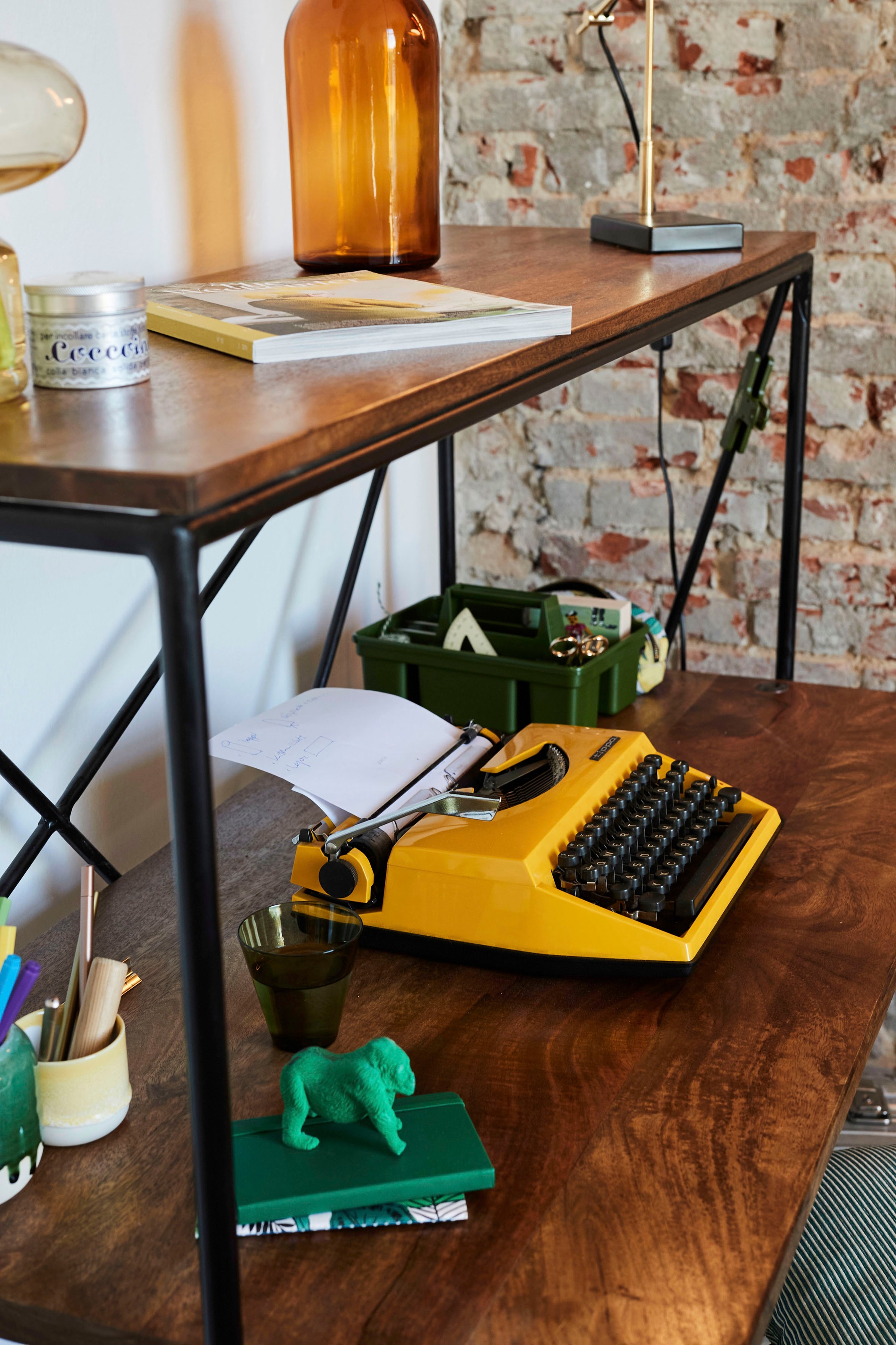 TOM TAILOR HOME Sekretär »T-NEST SHELF OFFICE LOW«, mittelhohes, offenes Sekretärregal, aus Mangoholz und Metall