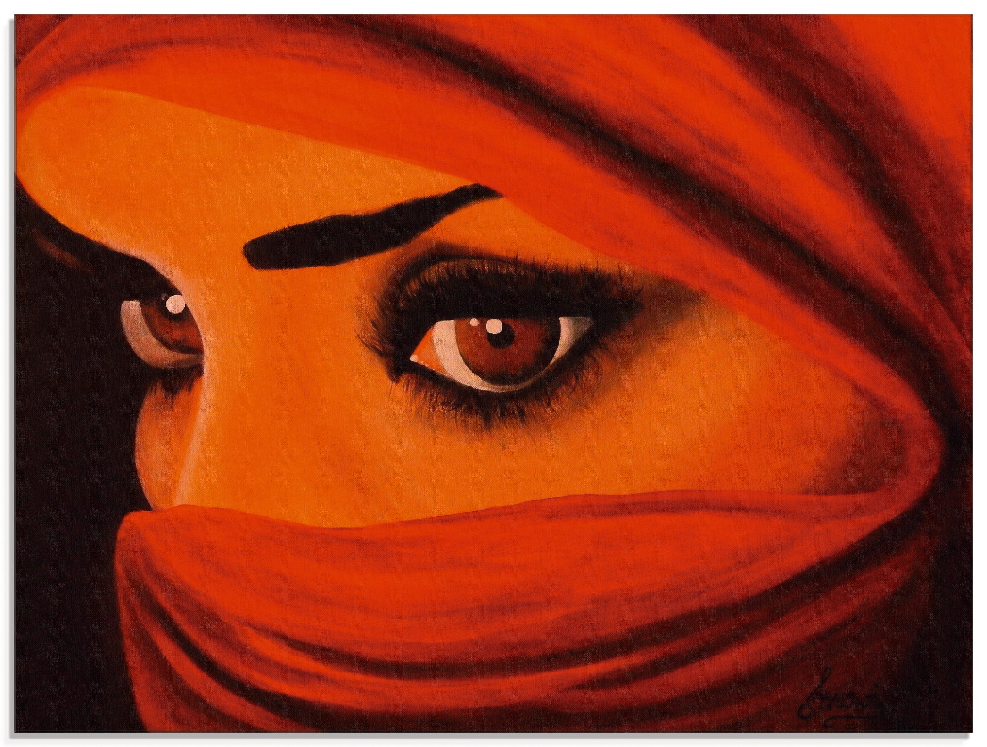 Artland Glasbild bestellen Rechnung »Tuareg-Die in Frau, Gott auf von Verlassene«, verschiedenen (1 Größen St.)