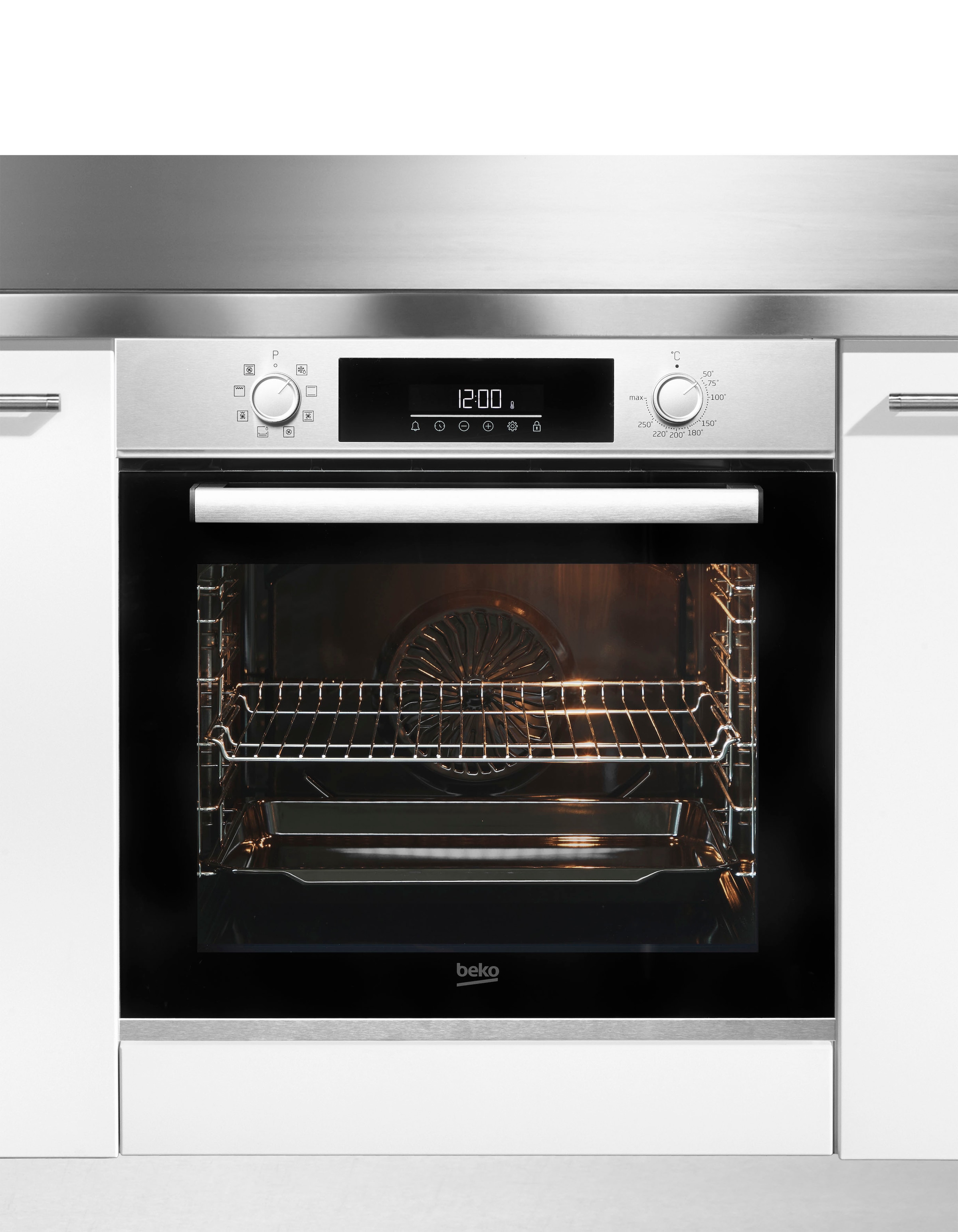 BEKO Backofen-Set »BBSM12320X«, mit Teleskopauszug nachrüstbar