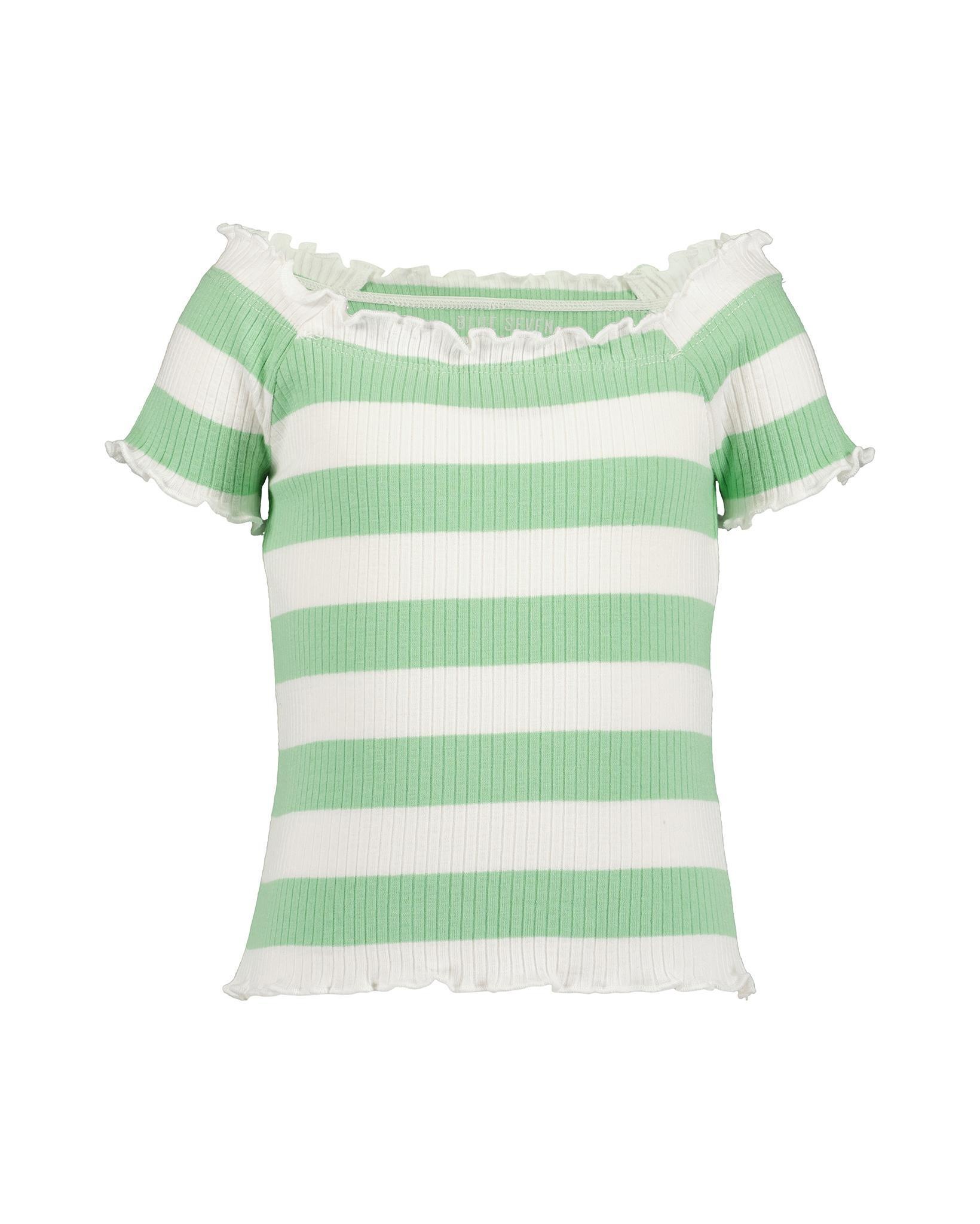 Blue Seven T-Shirt »Blue Seven Mädchen T-Shirts Carmenausschnitt Kurzarm Shirts«, (2 tlg.)
