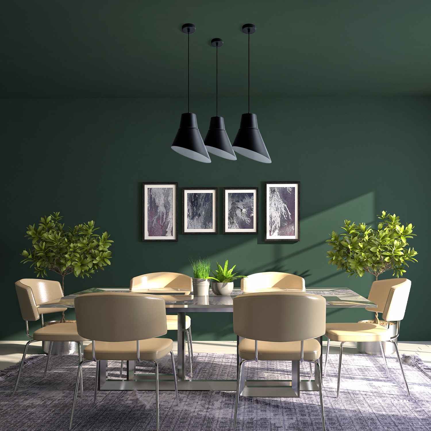 Paco Home Pendelleuchte »BODO«, 1 flammig, Leuchtmittel E27 | ohne Leuchtmittel, Hängelampe Esszimmer Esstischlampe Industrial Textilkabel Kürzbar