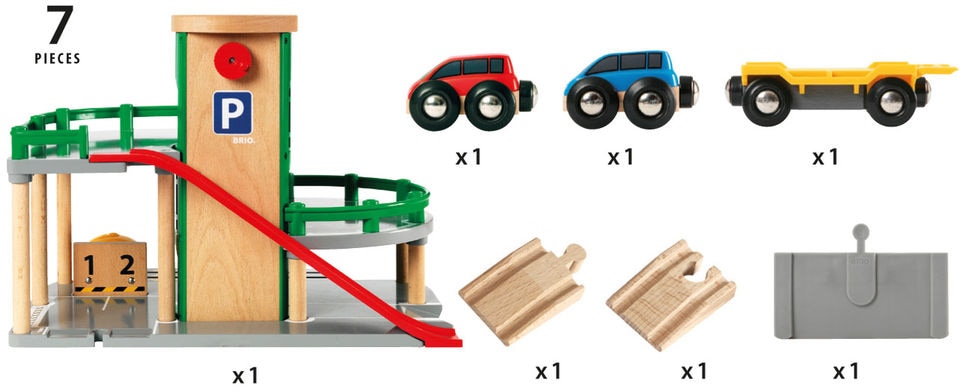 BRIO® Spiel-Parkhaus »BRIO® WORLD, Parkhaus, Straßen & Schienen«, FSC® - schützt Wald - weltweit