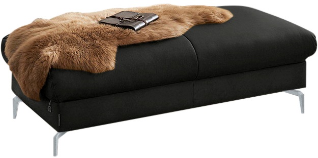 W.SCHILLIG Polsterhocker »piedroo, Designsofa mit tollem Sitzkomfort, bequem, L-Form«, Füße in Silber matt