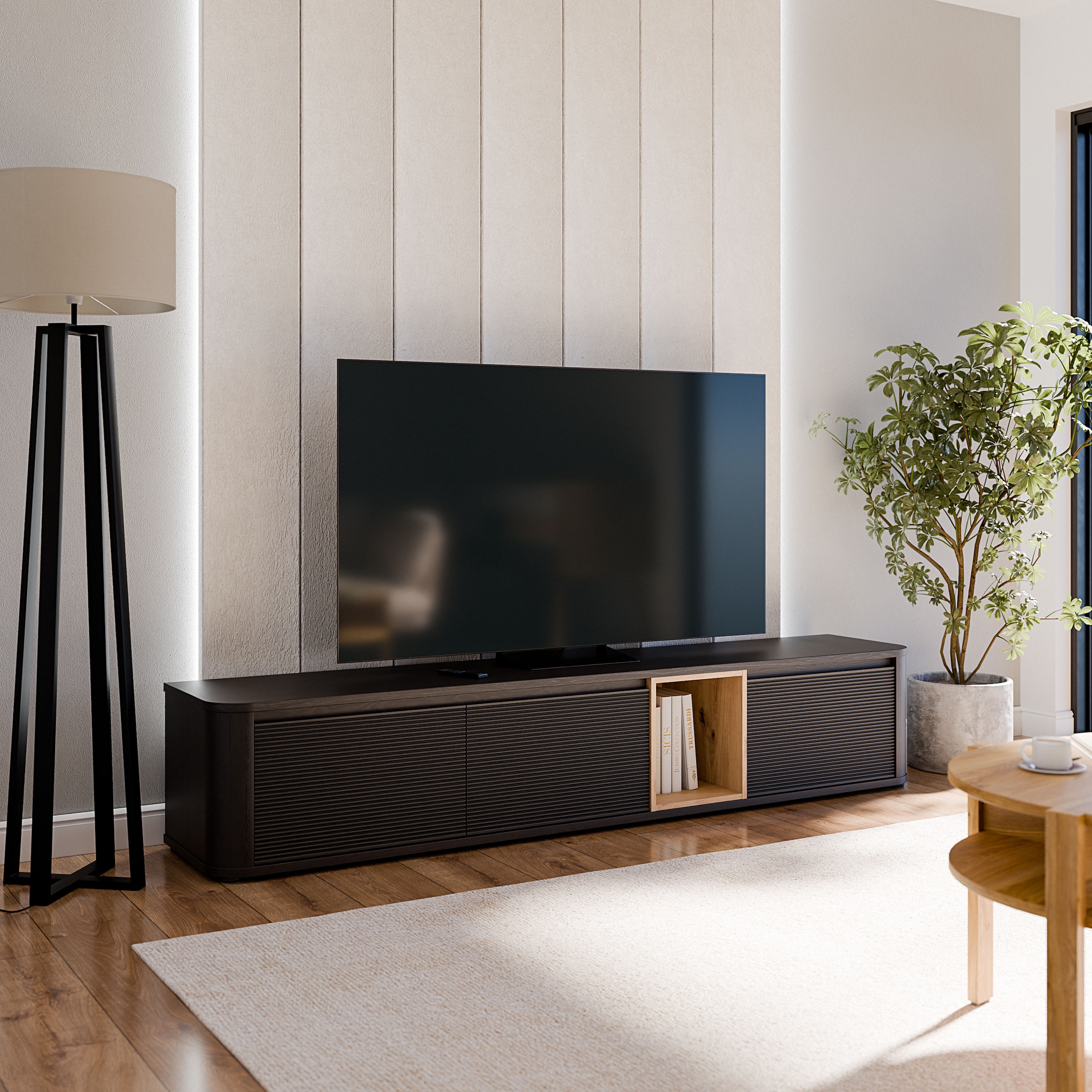 FORTE TV-Board B/H/T 215/41,5/41,3 cm , Stauraum, MDF Front