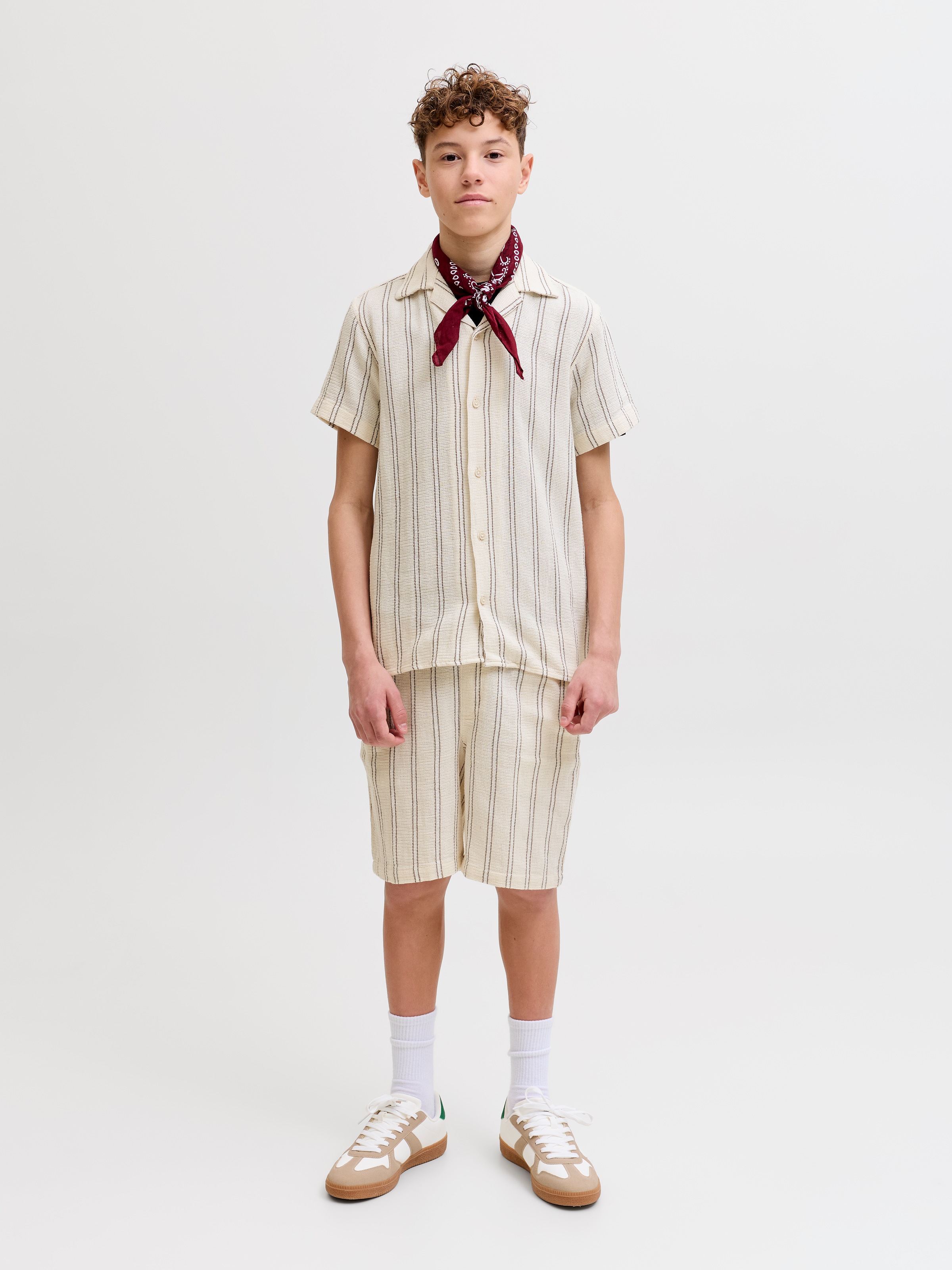 Jack & Jones Junior Kurzarmhemd »JORCOBA STRIPE RESORT SHIRT SS SN JNR«