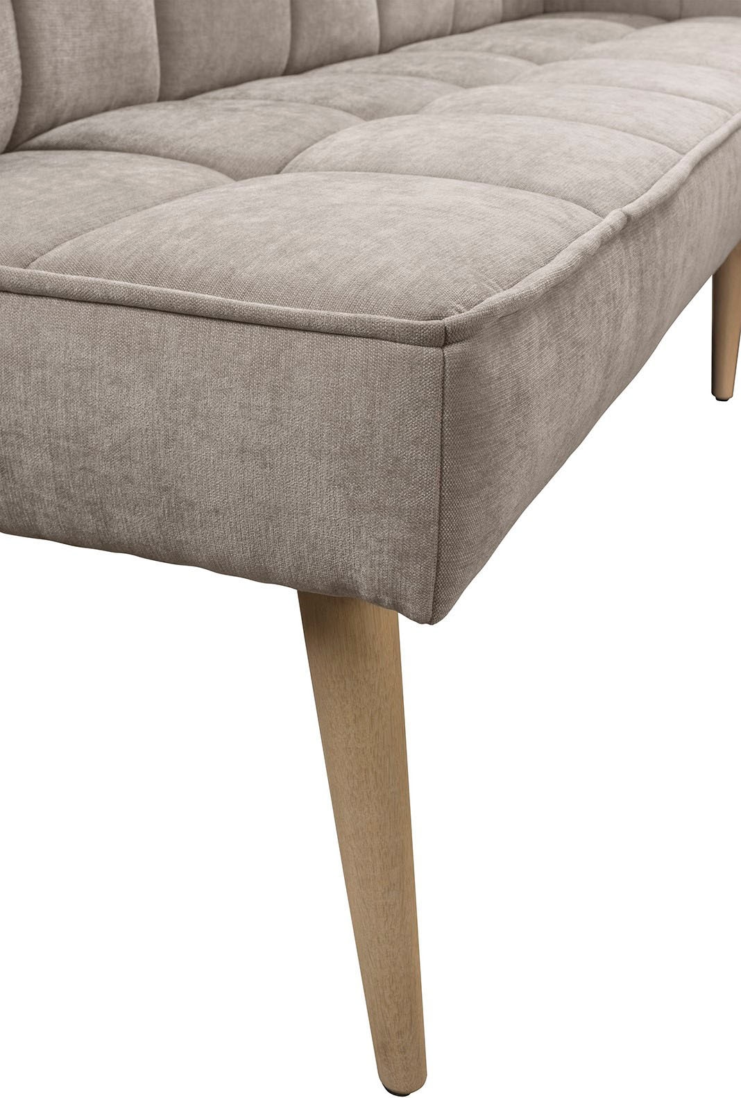 exxpo - sofa fashion Eckbank »Latte« moderne Sitz- und Rückensteppung, bequem und elegant, hoher Holzfuß