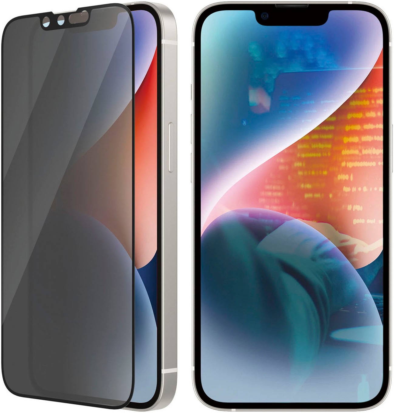 PanzerGlass Displayschutzglas »Privacy Apple iPhone 14/13/13 Pro - Ultra-Wide Fit inkl. EasyAligner«, für Apple iPhone 13-Apple iPhone 13 Pro-Apple iPhone 14, (Set, Displayschutz mit Installationshilfe EasyAligner)