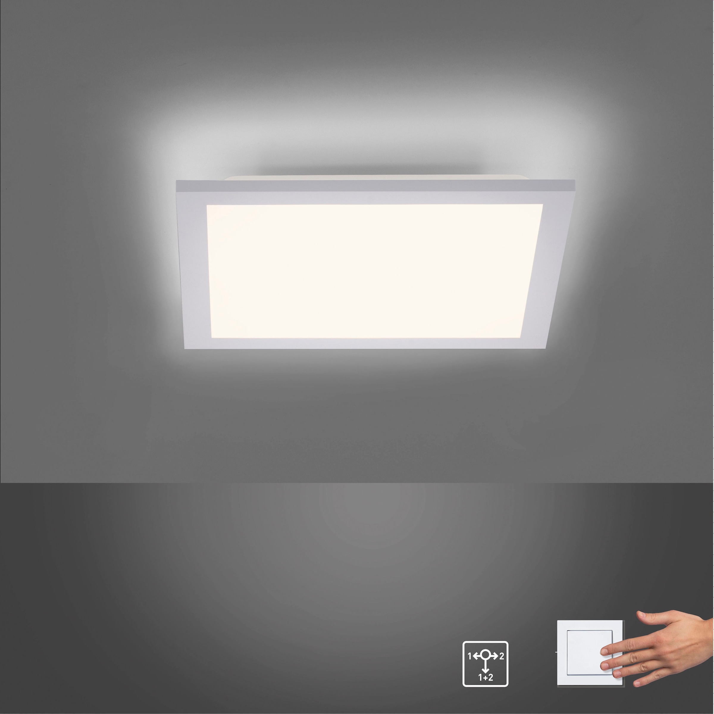JUST LIGHT Deckenleuchte »FLAT«, 2 flammig, Leuchtmittel LED-Board-LED-Boar günstig online kaufen