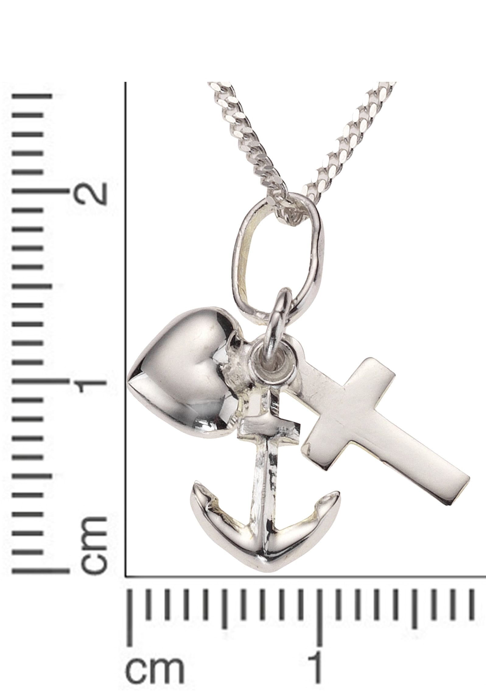 Firetti Kette mit Anhänger »Schmuck Geschenk Silber 925 Halsschmuck Halskette Panzerkette Glaube«