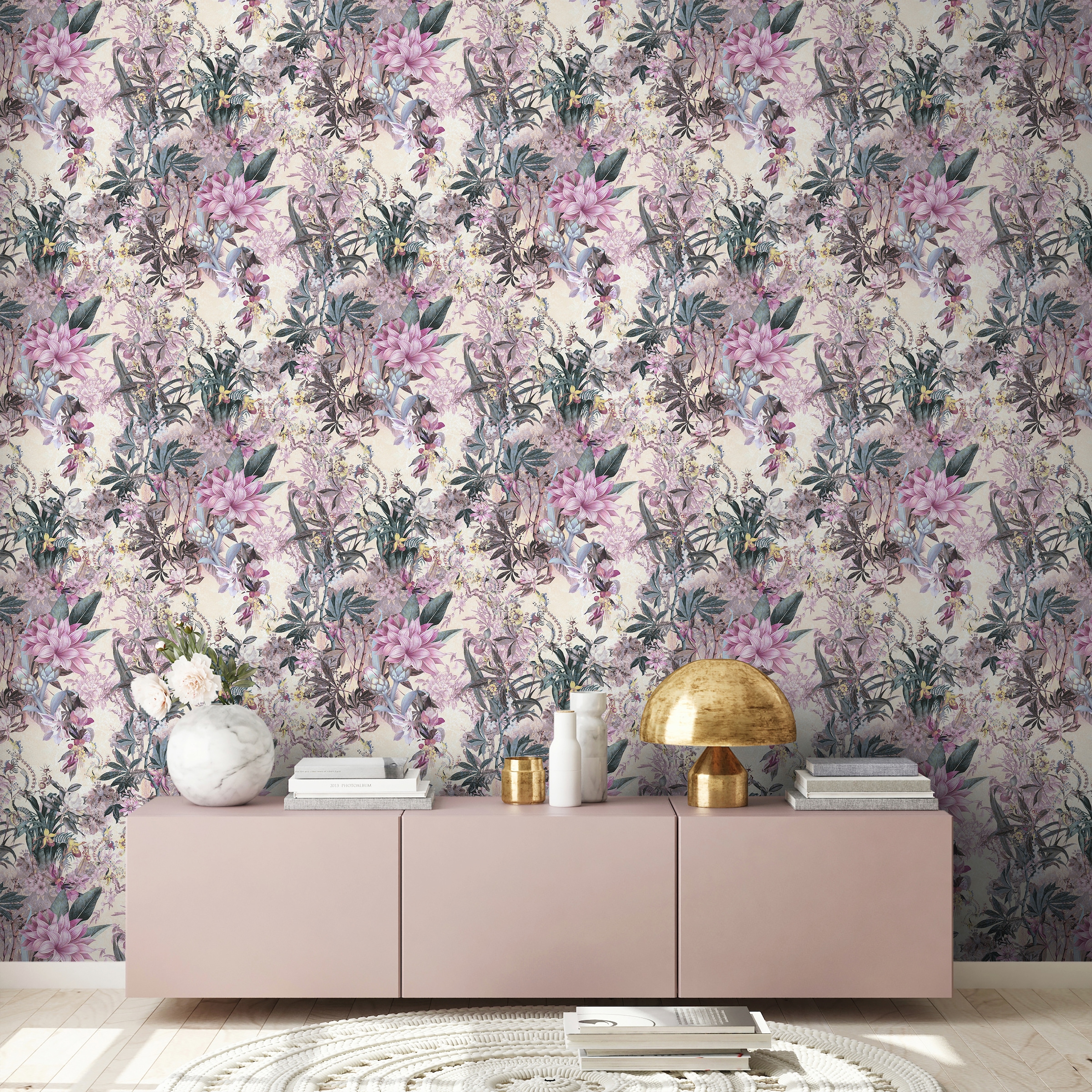 A.S. Création Vliestapete »Dream Flowery«, floral-botanisch-Wald, Floral Tapete Blumenoptik Tapeten Wohnzimmer Schlafzimmer Küche Design