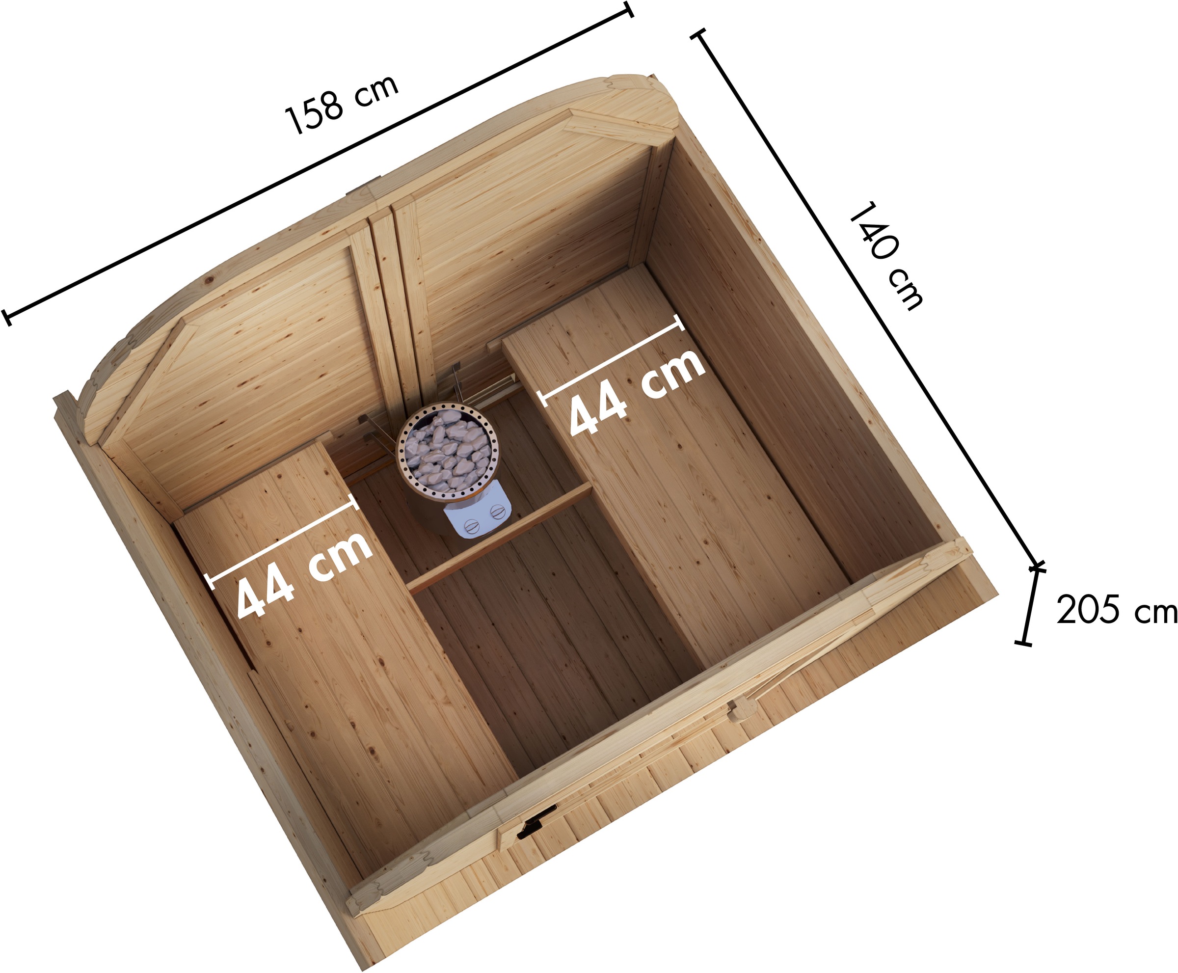 KONIFERA Fasssauna »Cube Mini« Packung,  verschiedene Varianten