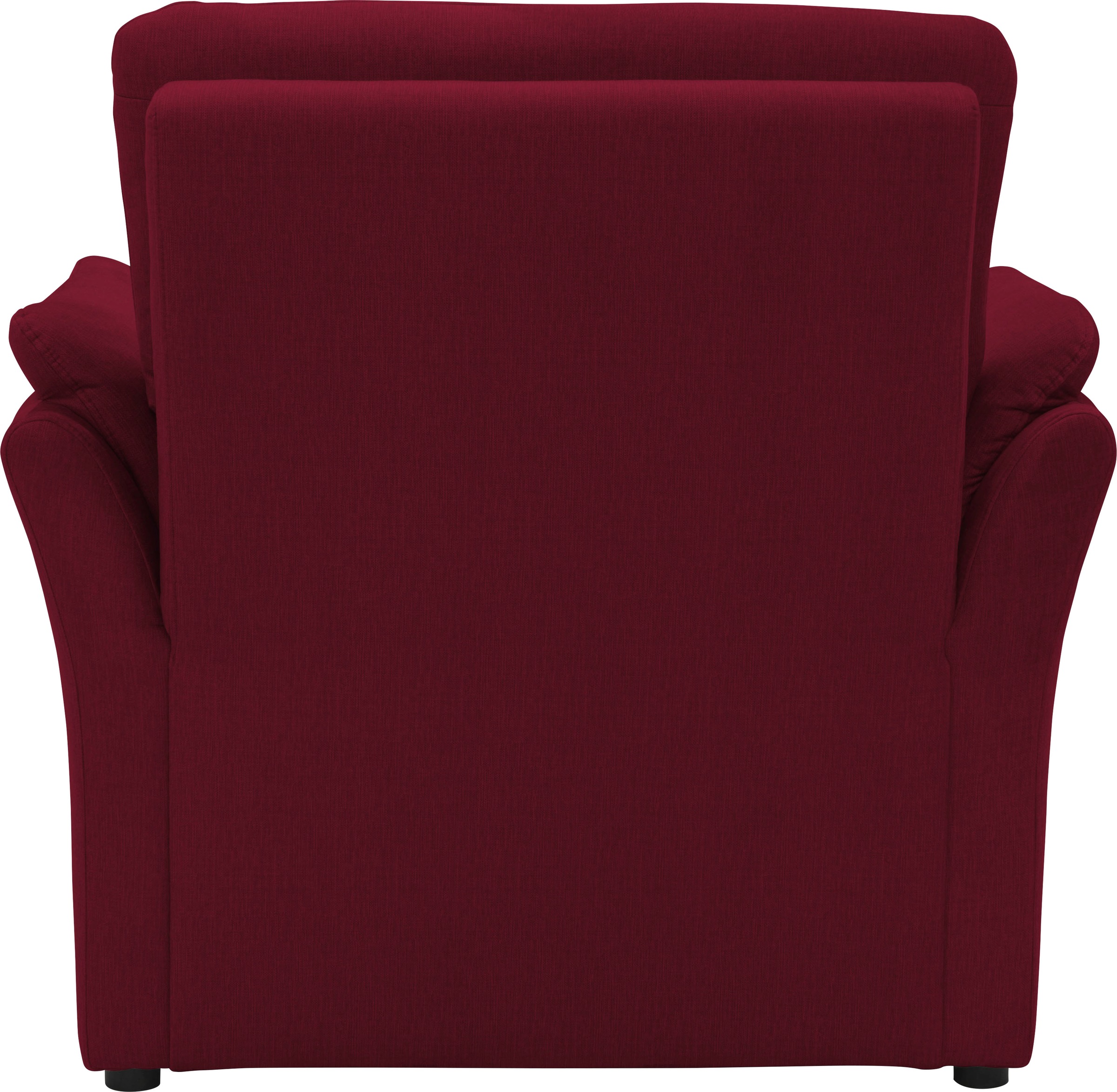 DOMO collection Sessel »Pina elegant und zeitloser Clubsessel, bequemer Cocktailsessel«, Hoher Sitzkomfort, Luxus-Microfaser weich, dunkelrot