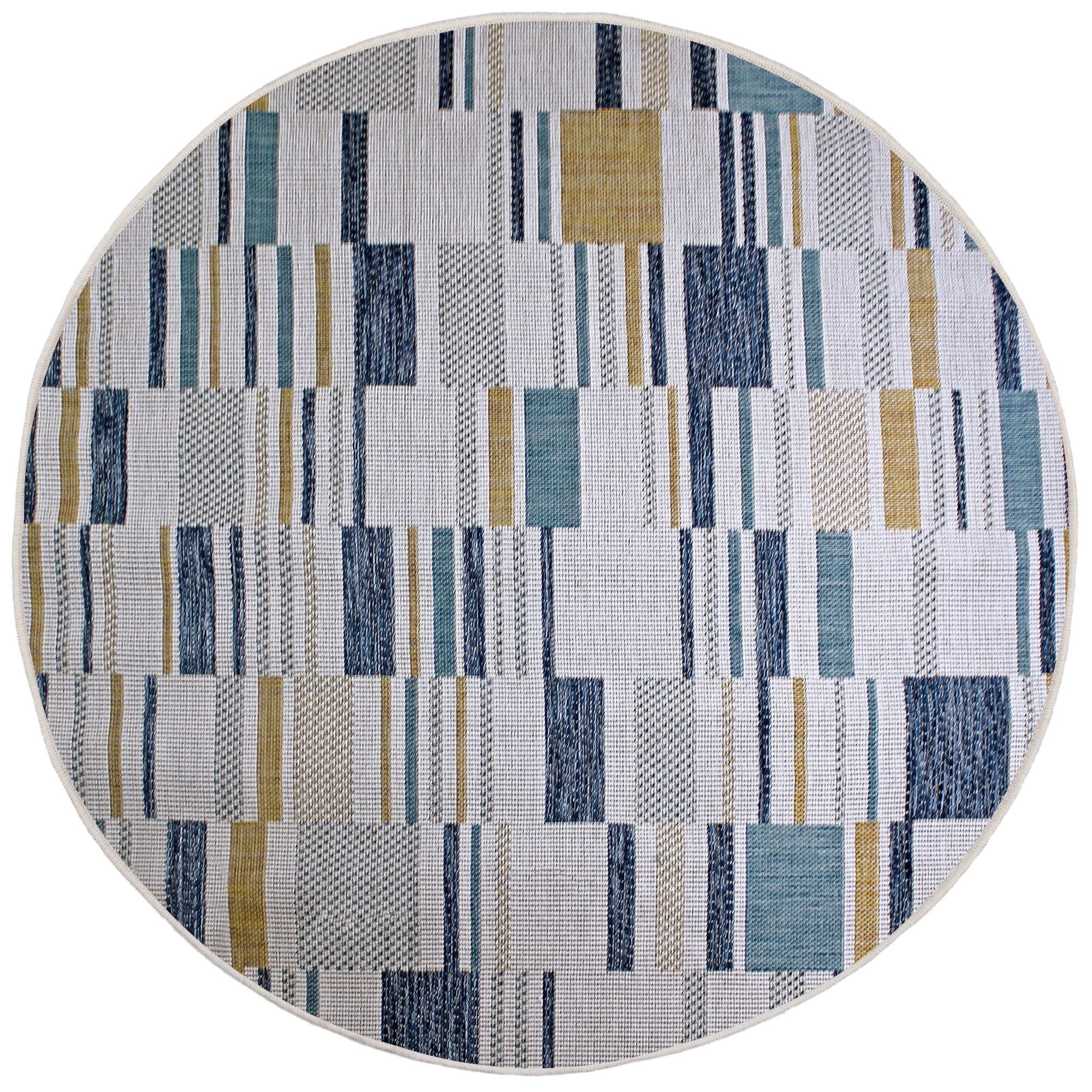 FLAIR RUGS Teppich »Rosco Geo«, rund, 4 mm Höhe, Rosco Geometrischer Teppic günstig online kaufen