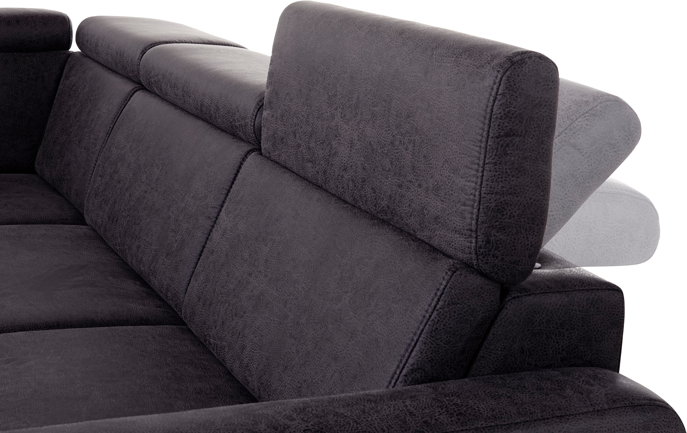 sit&more Ecksofa »Bologna L-Form«, Kopfteilverstellung, wahlweise mit Bettfunktion und Schubkasten