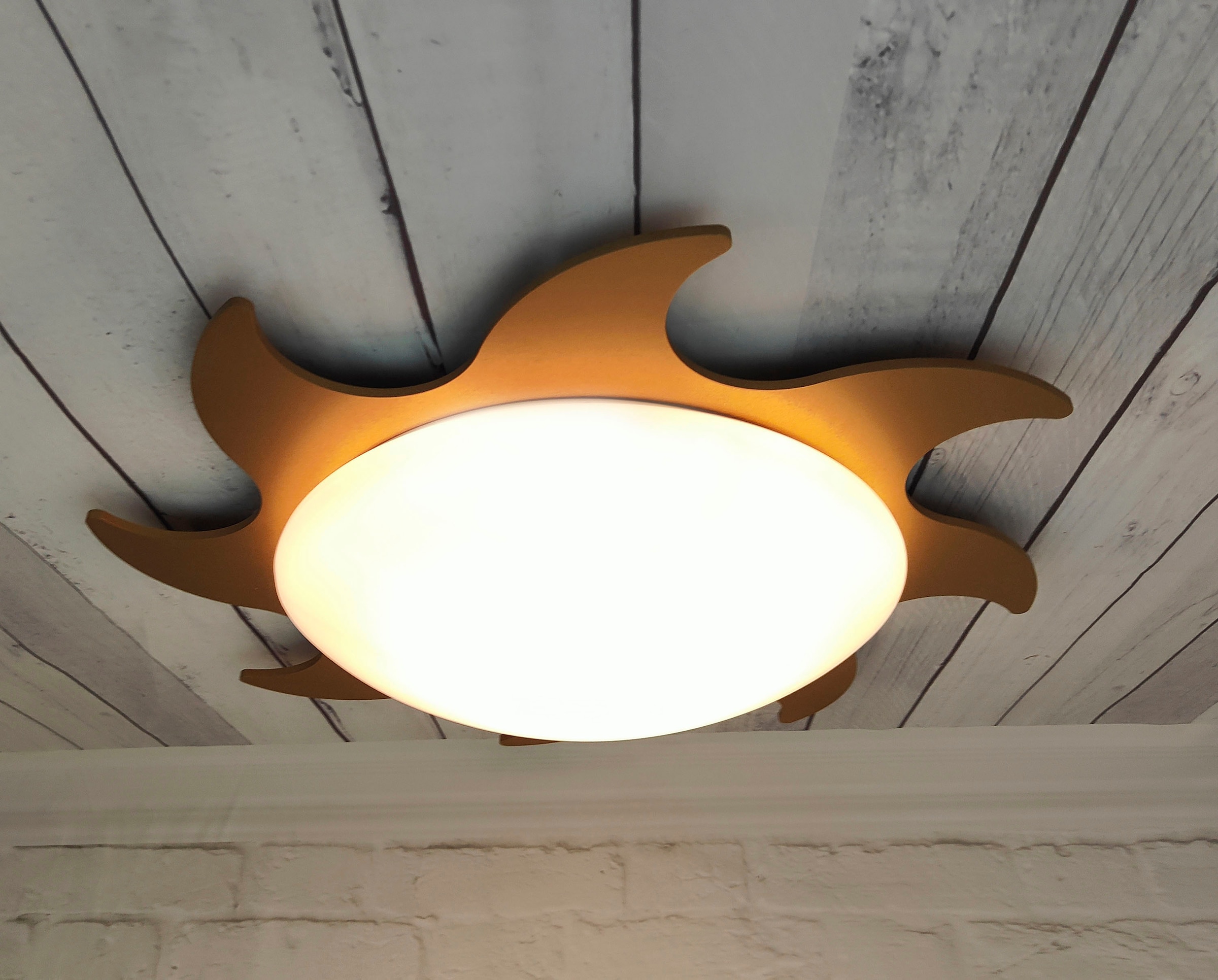 niermann Deckenleuchte »Deckenschale Sonne, gold« E27 1 Stk. E27 Fassung für einfachen Leuchtmittelwechsel