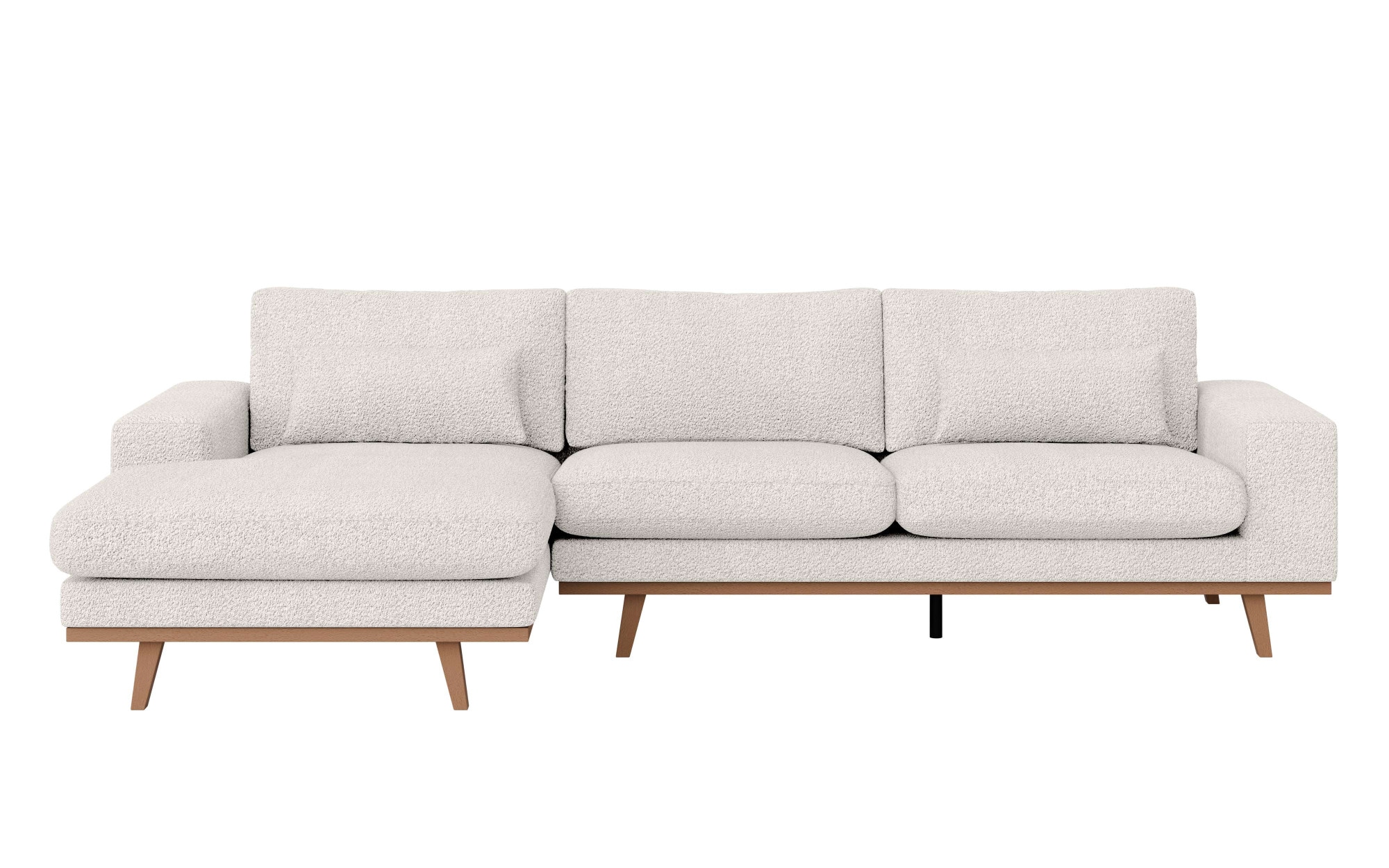 Home affaire Ecksofa "Torino B/T/H: 282/151/81 cm", L-Form, edler Holzrahme günstig online kaufen