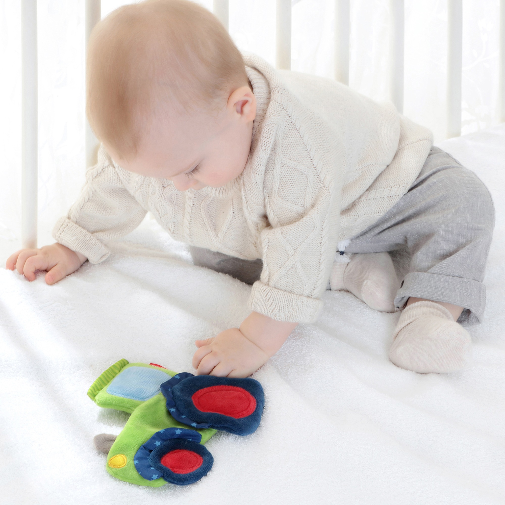 Sigikid Schmusetuch »PlayQ, START Knistertuch Traktor«, mit Beißfläche
