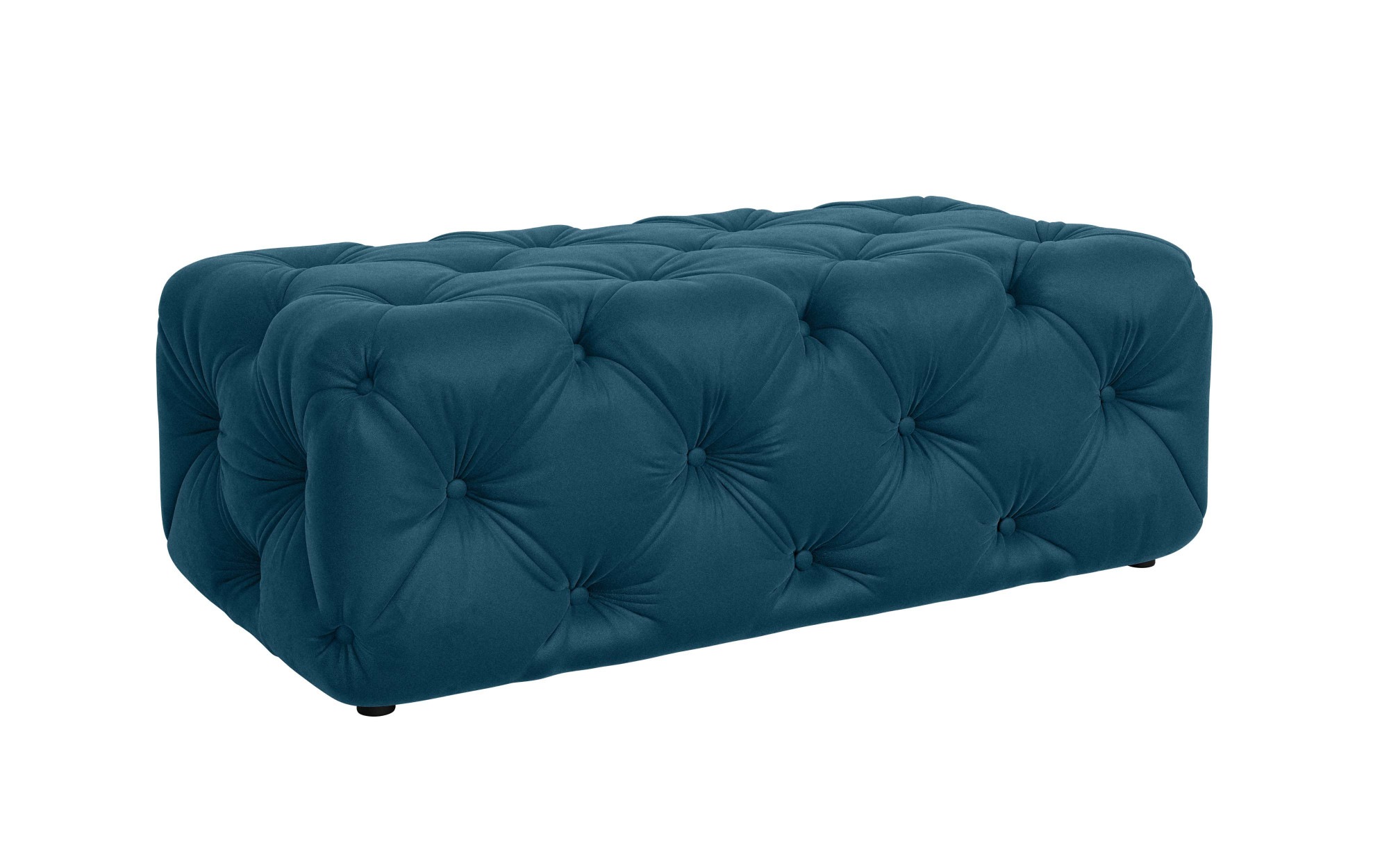 Places of Style Polsterhocker »FOLLINA«, Polsterhocker mit klassischer Chesterfield-Knopfheftung