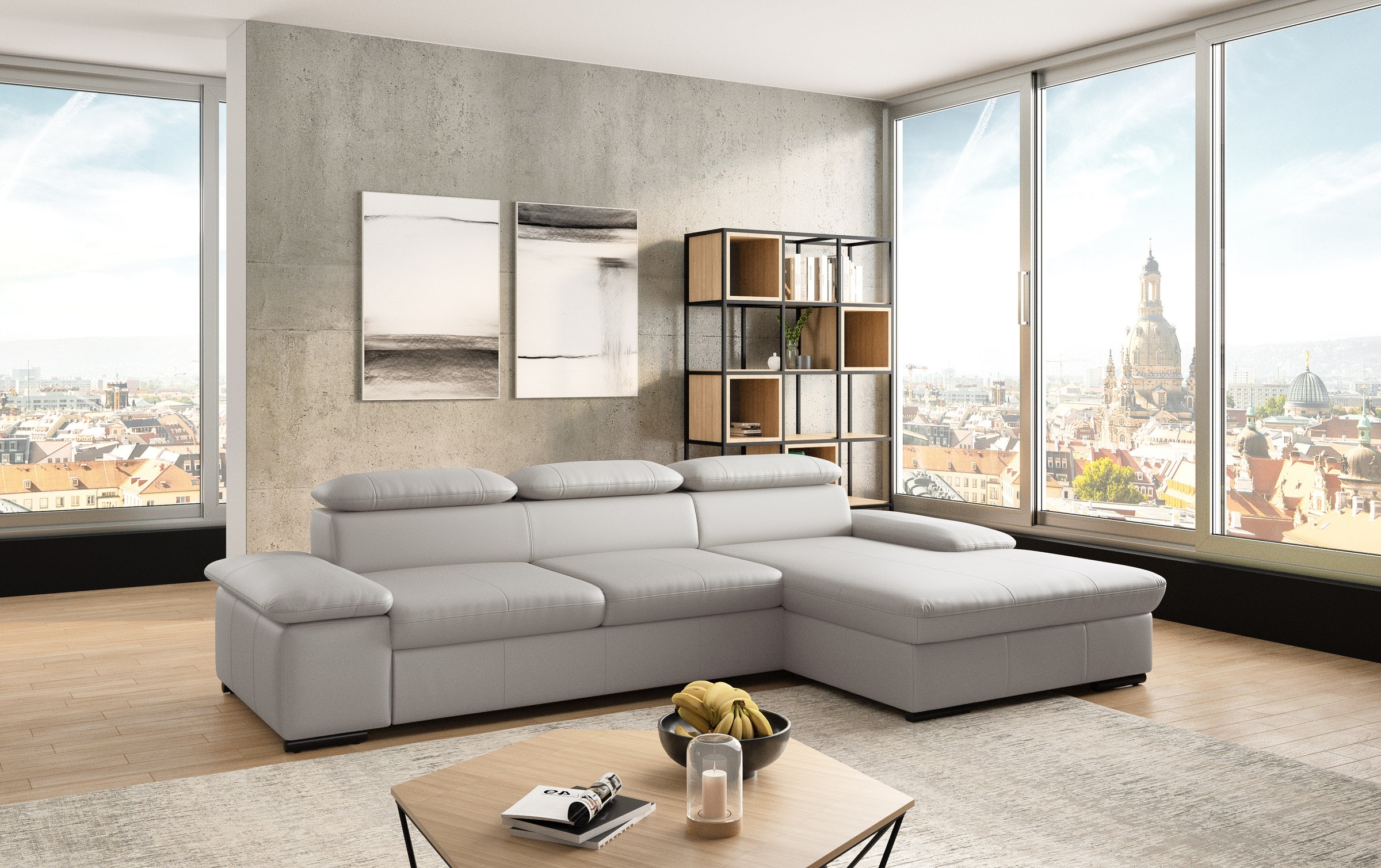 sit&more Ecksofa »Alcudia L-Form«, wahlweise mit Bettfunktion