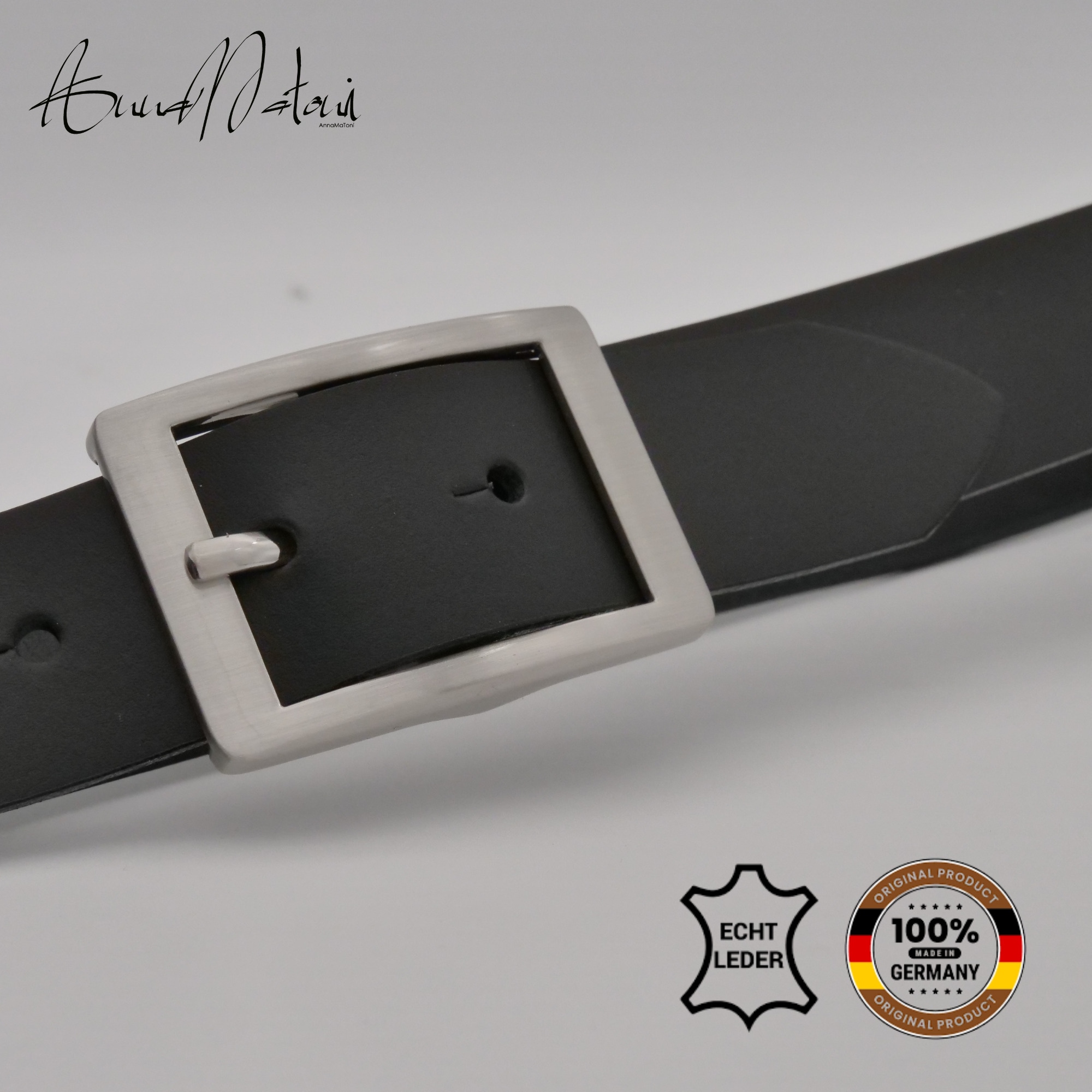 AnnaMatoni Ledergürtel »AnnaMatoni Damen Basic Ledergürtel 3cm echt Leder Made in«