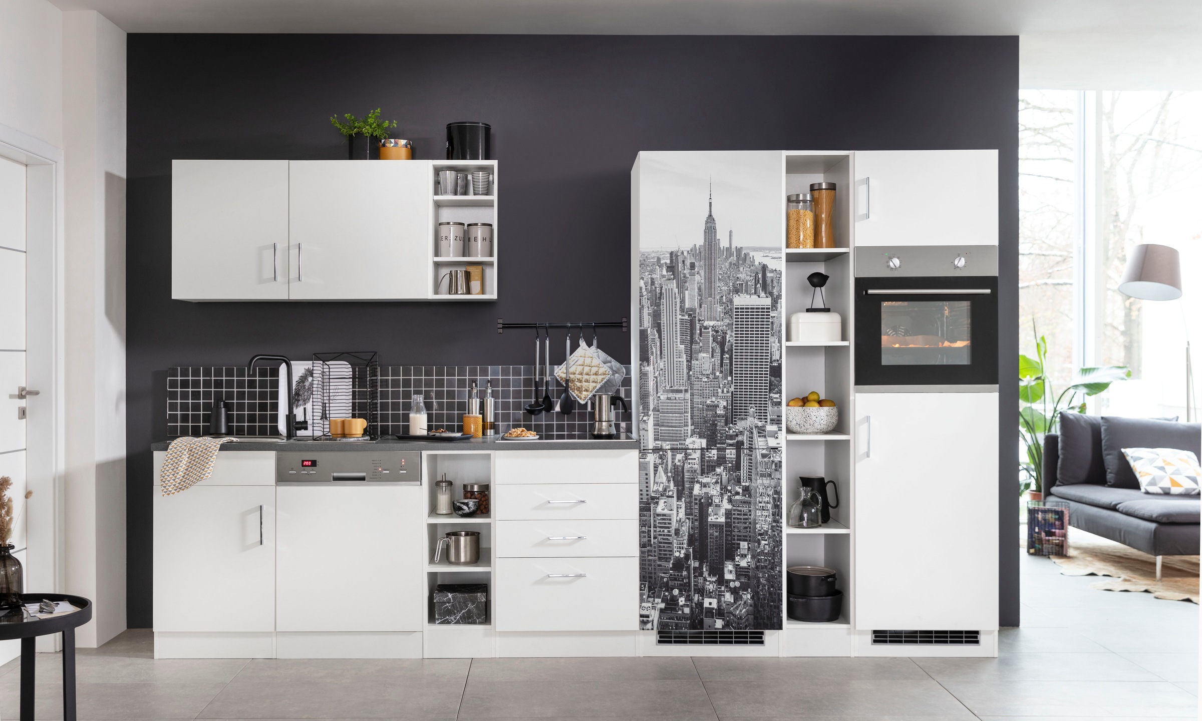 KOCHSTATION Küchenzeile »KS-Paris – Küchen mit einzigartigen Fotomotiven au günstig online kaufen