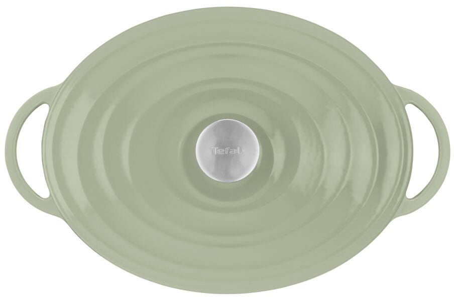 Tefal Bräter »LOV Schmortopf mit Deckel, Ø 34 cm, oval«, Gusseisen, Induktion, für alle Herdarten geeignet, inkl. E-Book