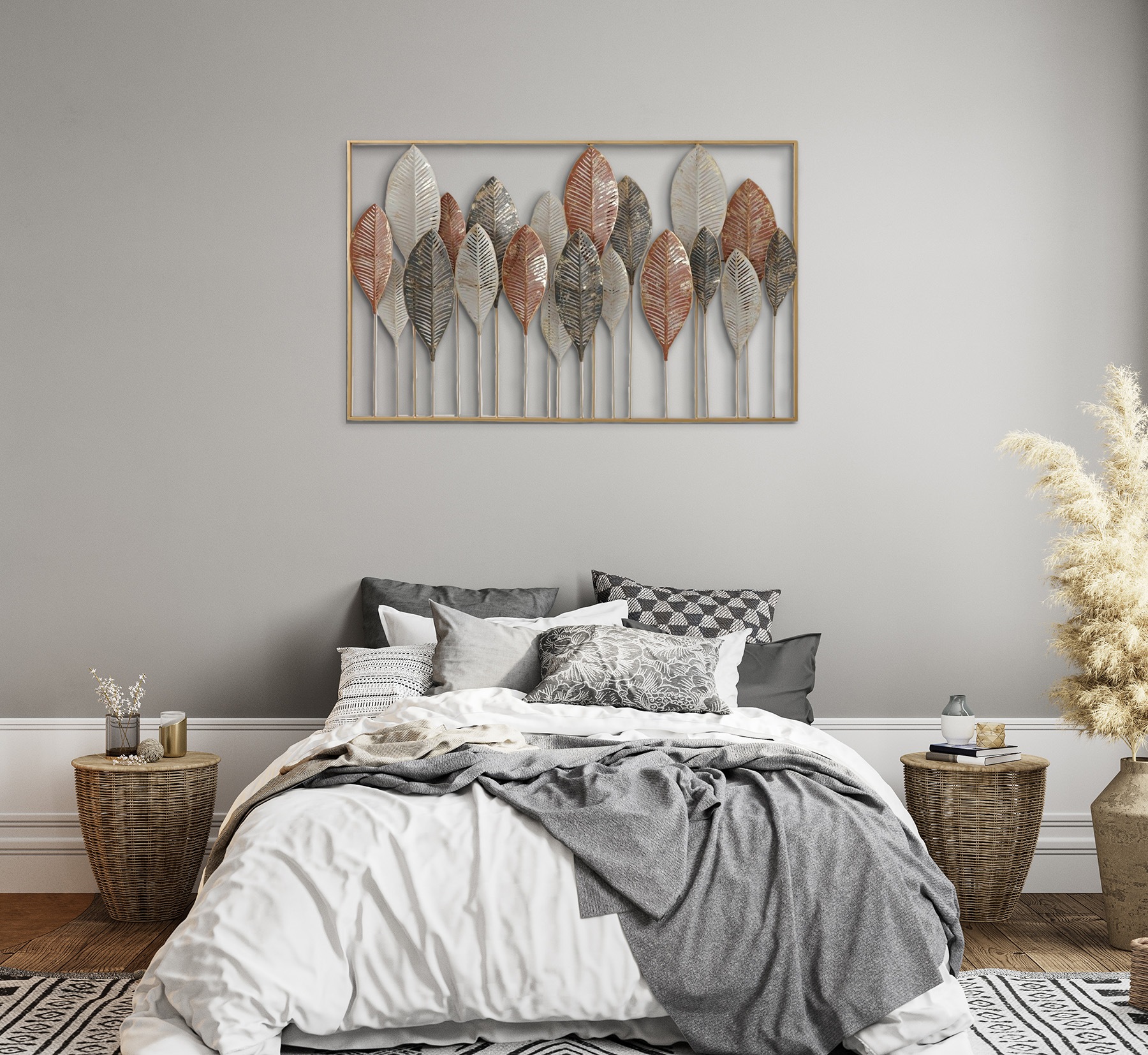 Bönninghoff Metallbild »HERBSTSTIMMUNG, VERSCHIEDENE BLÄTTER 122x76 cm – Deko modern«