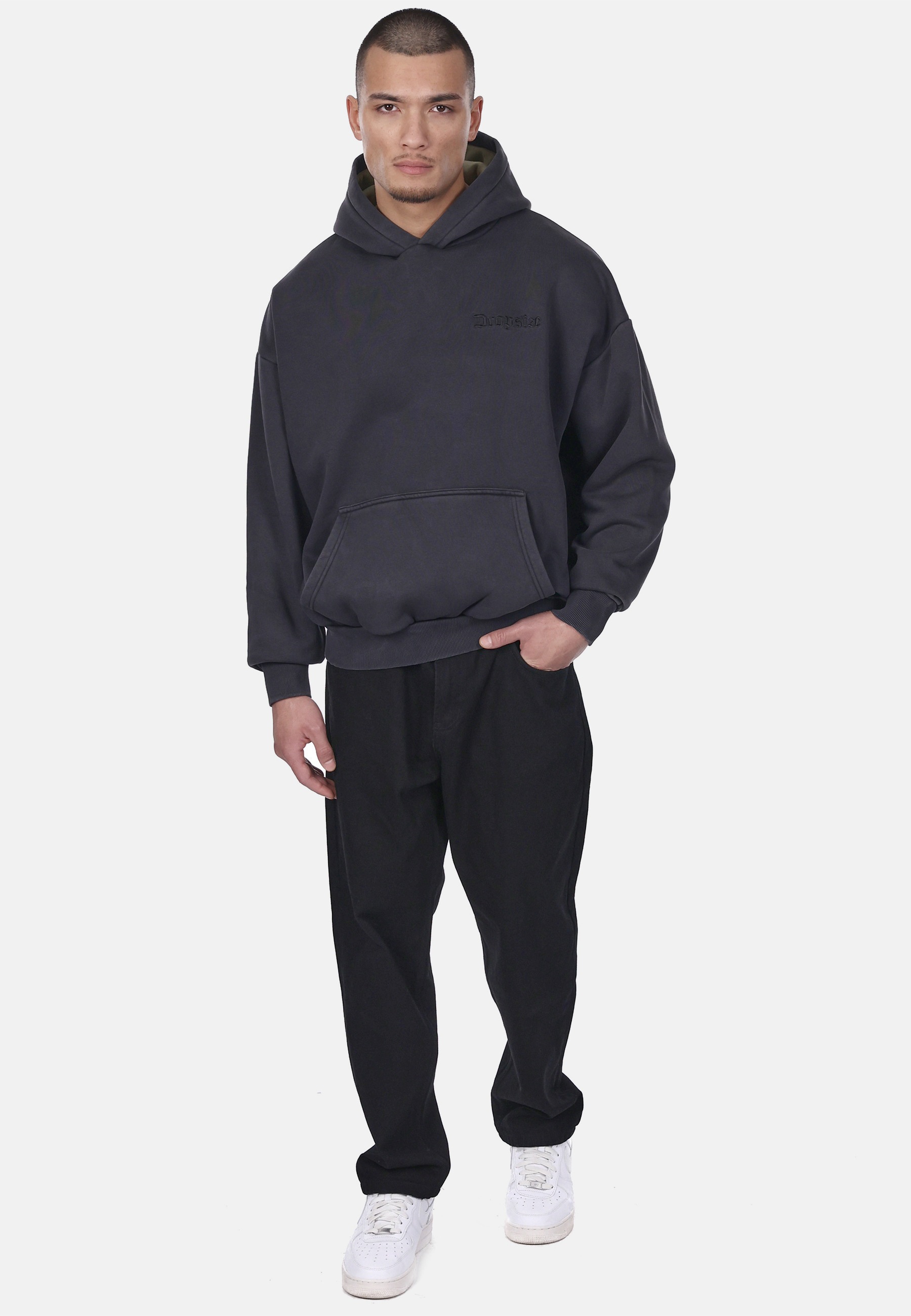 Dropsize Kapuzenpullover »Dropsize HEAVY OVERSIZE EMBO HOODIE« 1 Stk.