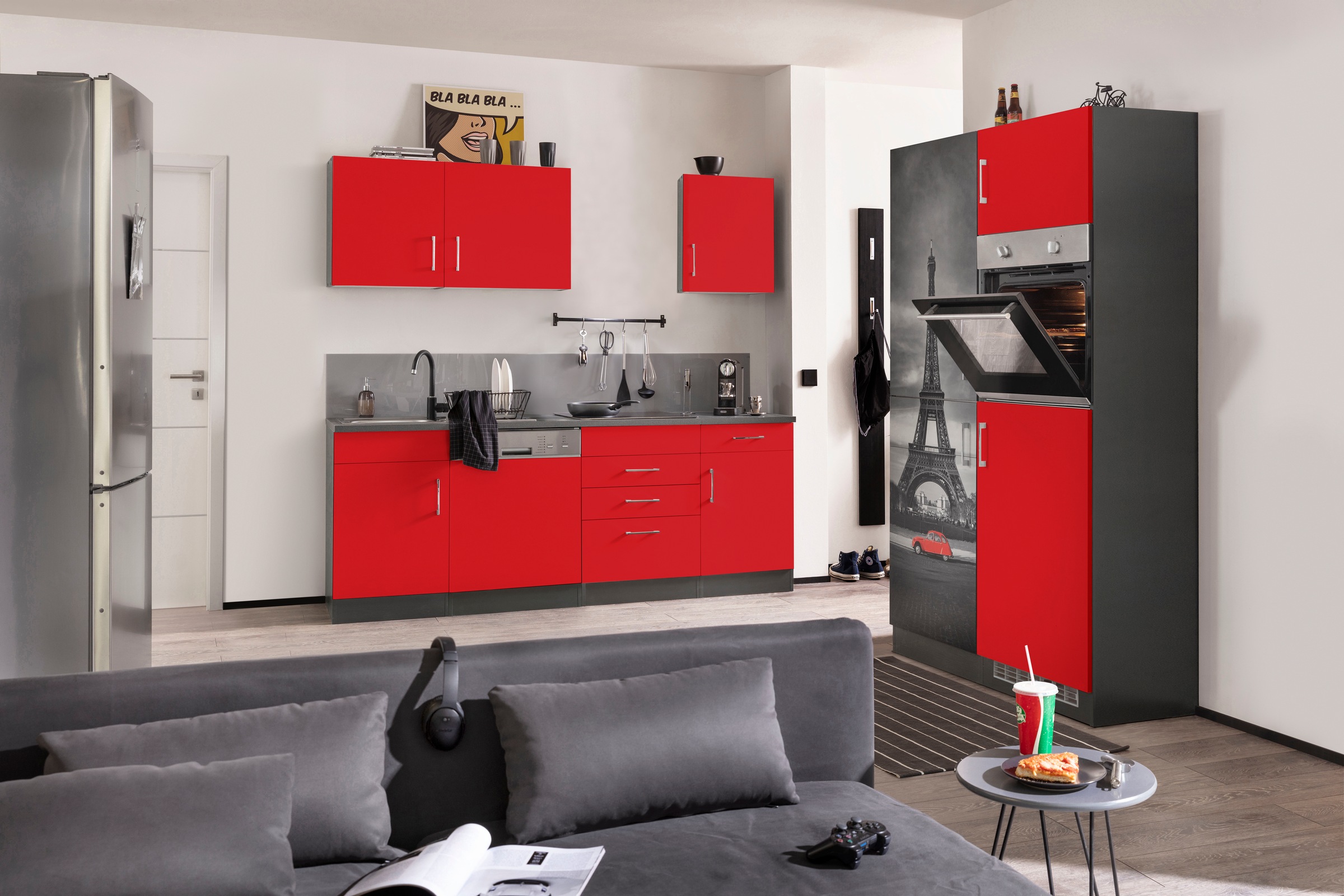 KOCHSTATION Küchenzeile »KS-Paris – Küchen mit einzigartigen Fotomotiven au günstig online kaufen