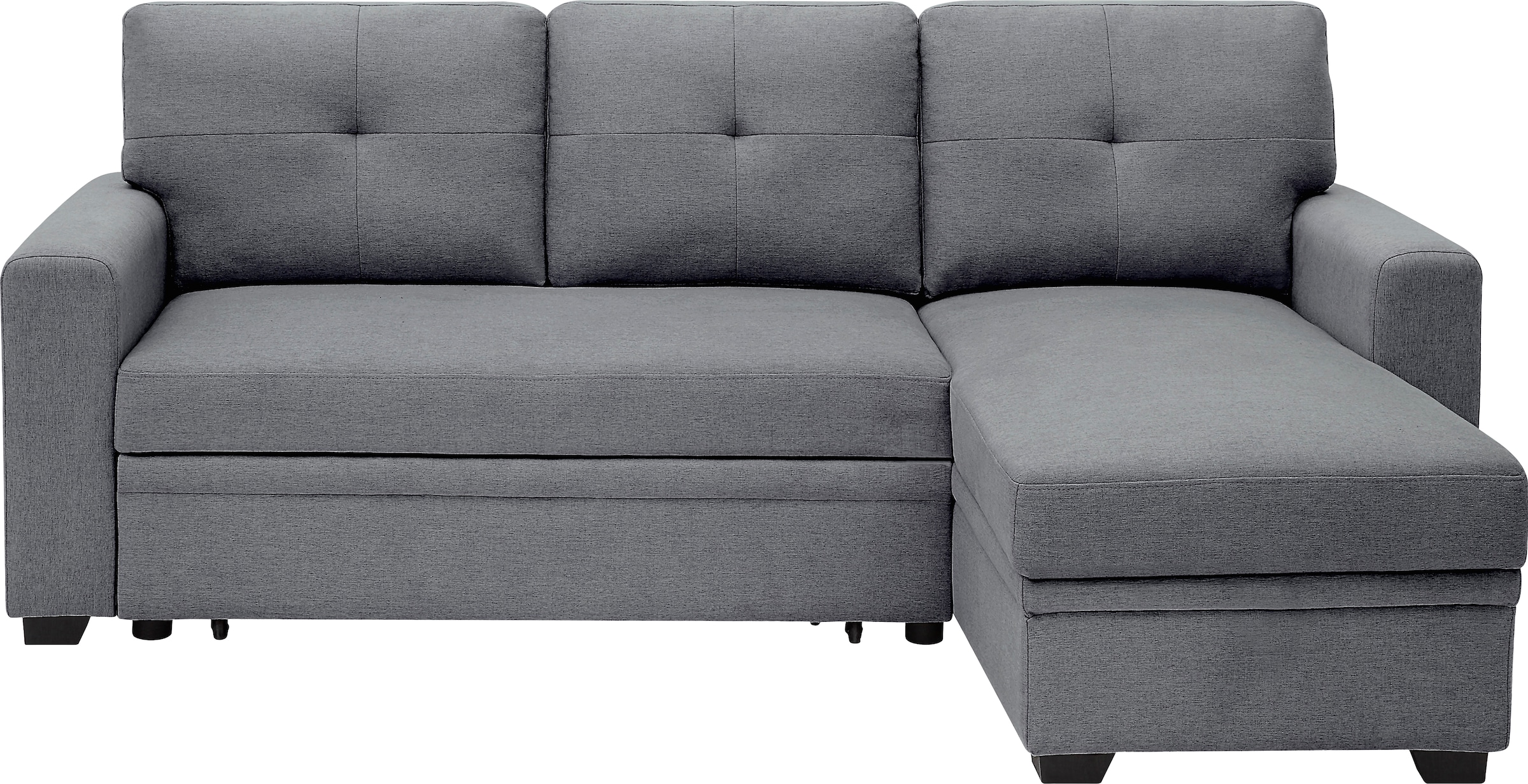 ATLANTIC home collection Ecksofa »Gerrit L-Form«, Schlafsofa, mit Bettkasten, Recamiere rechts oder links montierbar