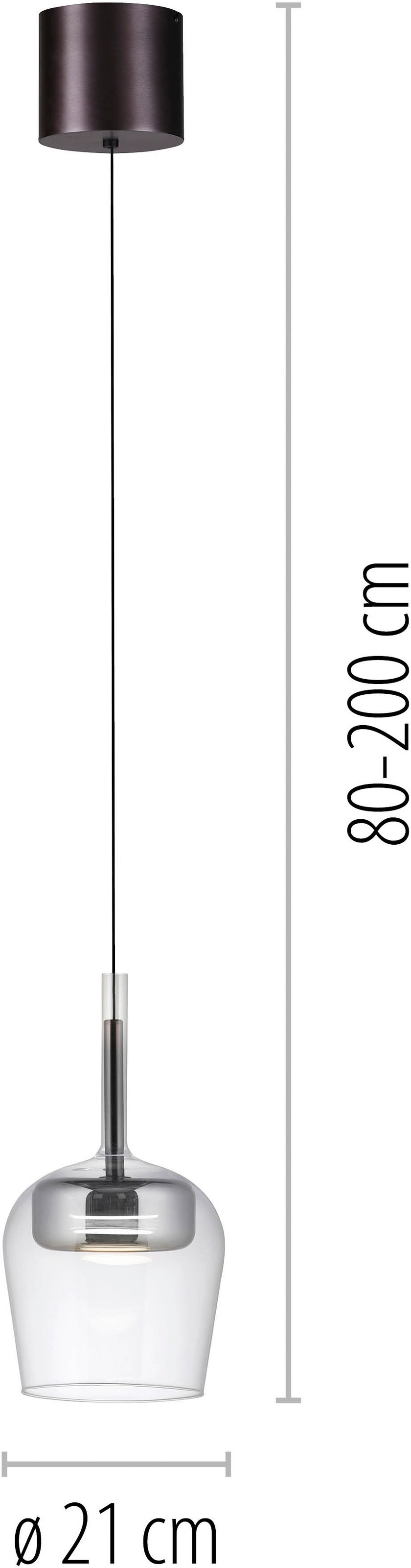 Neuhaus Q SMART HOME LIGHTS LED Pendelleuchte »Q-KON« LED-Board 1 Stk. warmweiß - kaltweiß