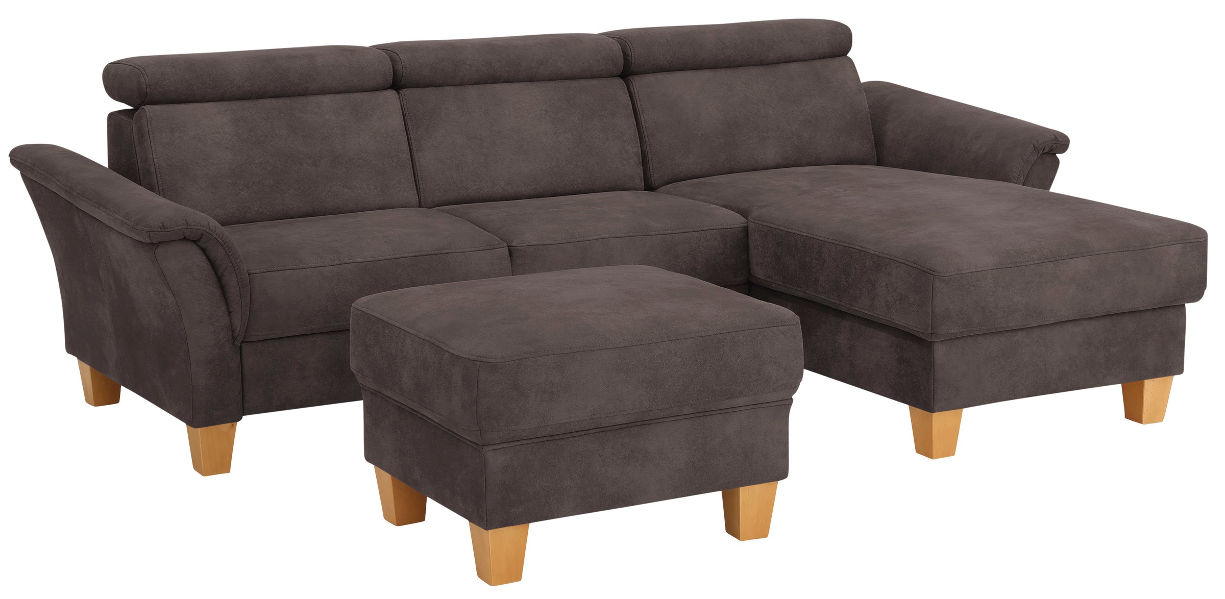 Home affaire Ecksofa »Conville L-Form«, Federkern, wahlweise mit Bettfunktion und Bettkasten bzw. Stauraum