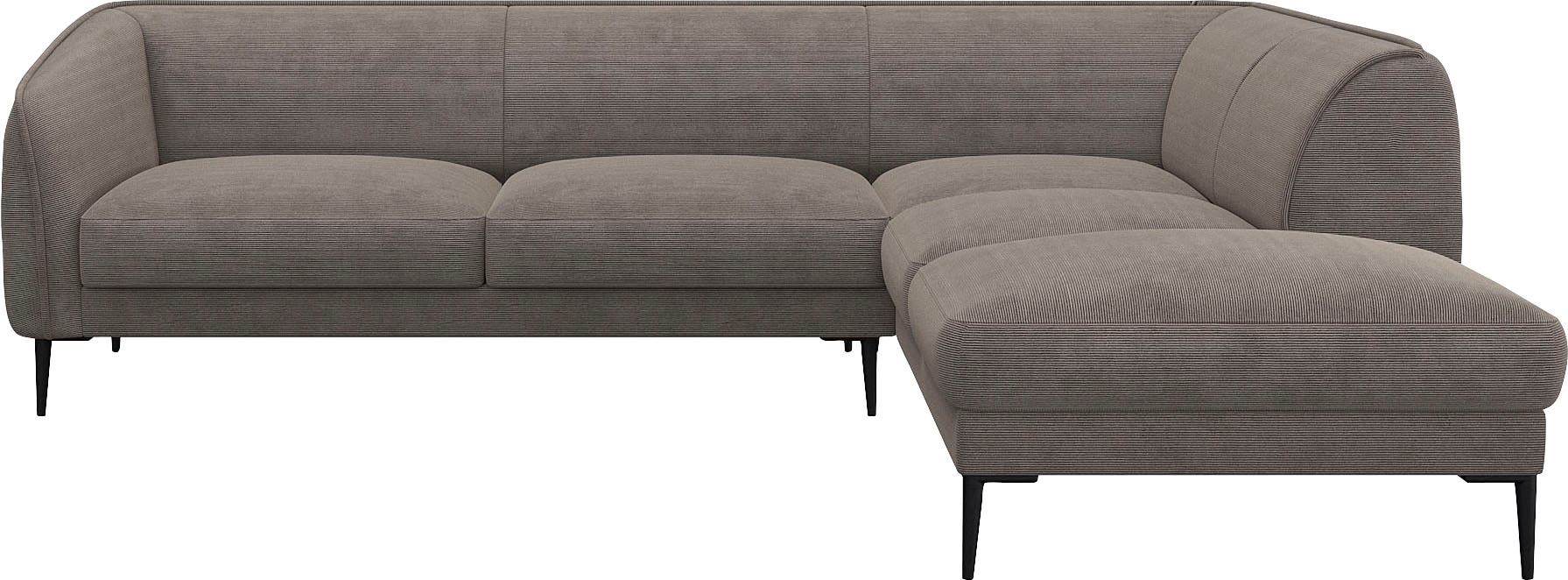 FLEXLUX Ecksofa »Belle Designsofa, L-Form, B/T 268/209 cm« Skandinavisches Design, In hochwertiger Verarbeitung