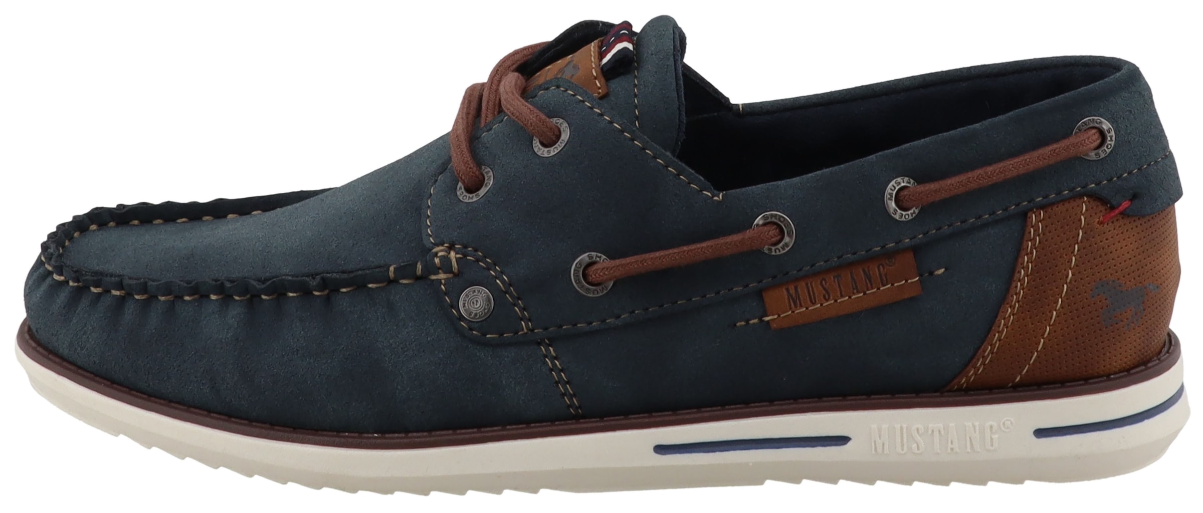 Mustang Shoes Bootsschuh »Orlando«  Schnürschuh, Freizeitschuh mit modischen Ösen und Durchzügen